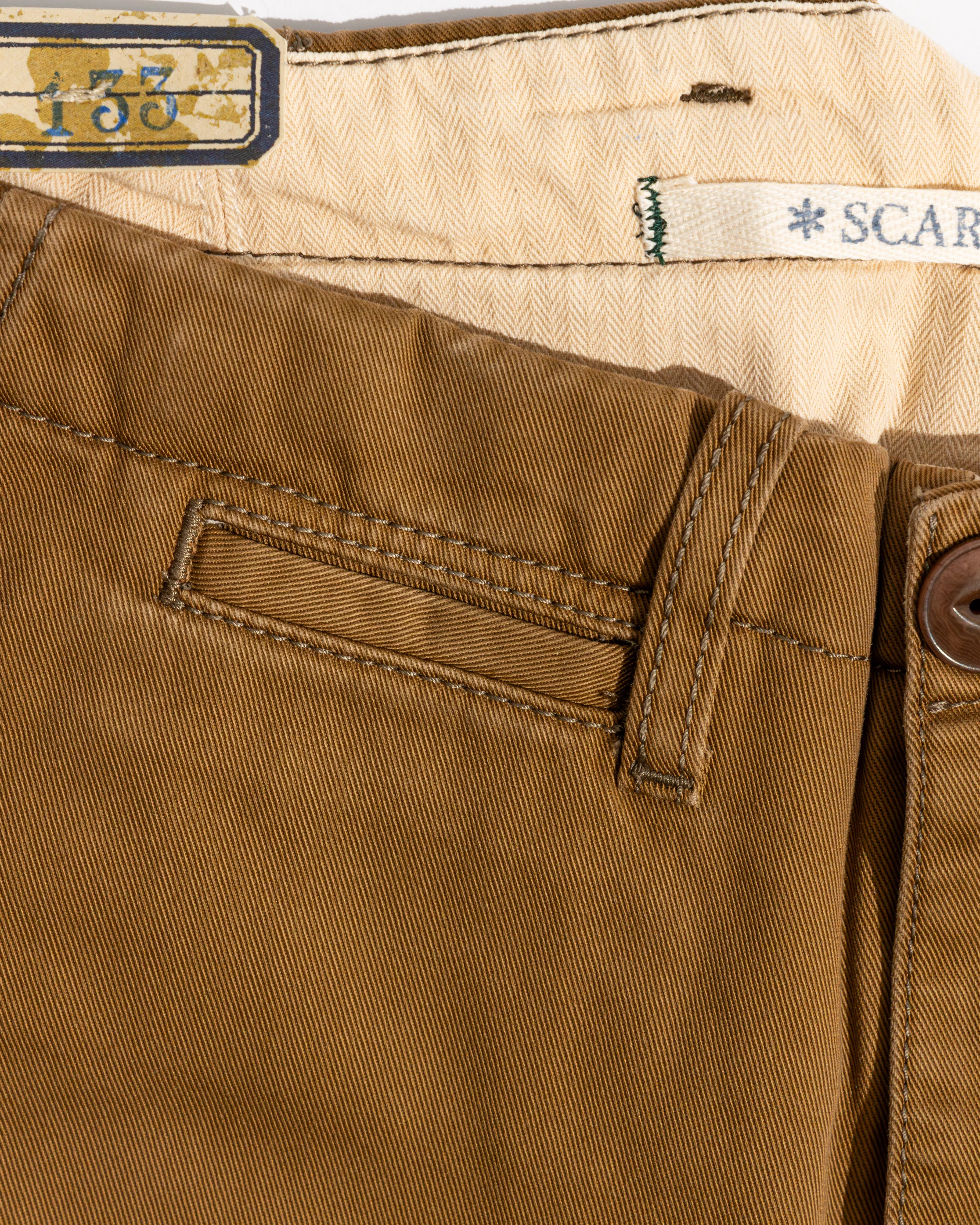 【Scarti-Lab】Chinos 133 SG506 Garbadine Tan 水洗褐色卡其斜紋直筒長褲 sold by Blue Beach Denim product image thumbnail 4