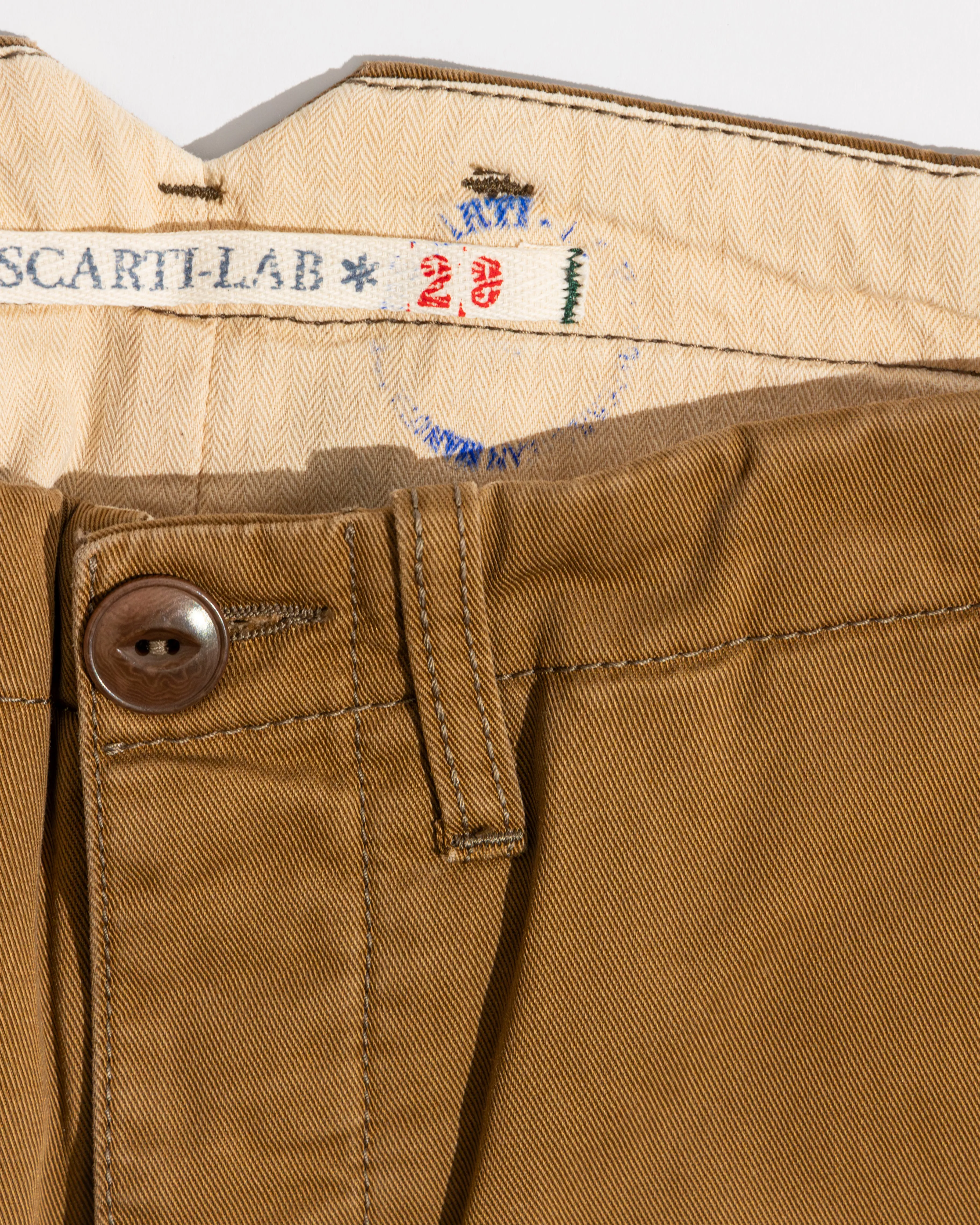 【Scarti-Lab】Chinos 133 SG506 Garbadine Tan 水洗褐色卡其斜紋直筒長褲 sold by Blue Beach Denim product image thumbnail 3