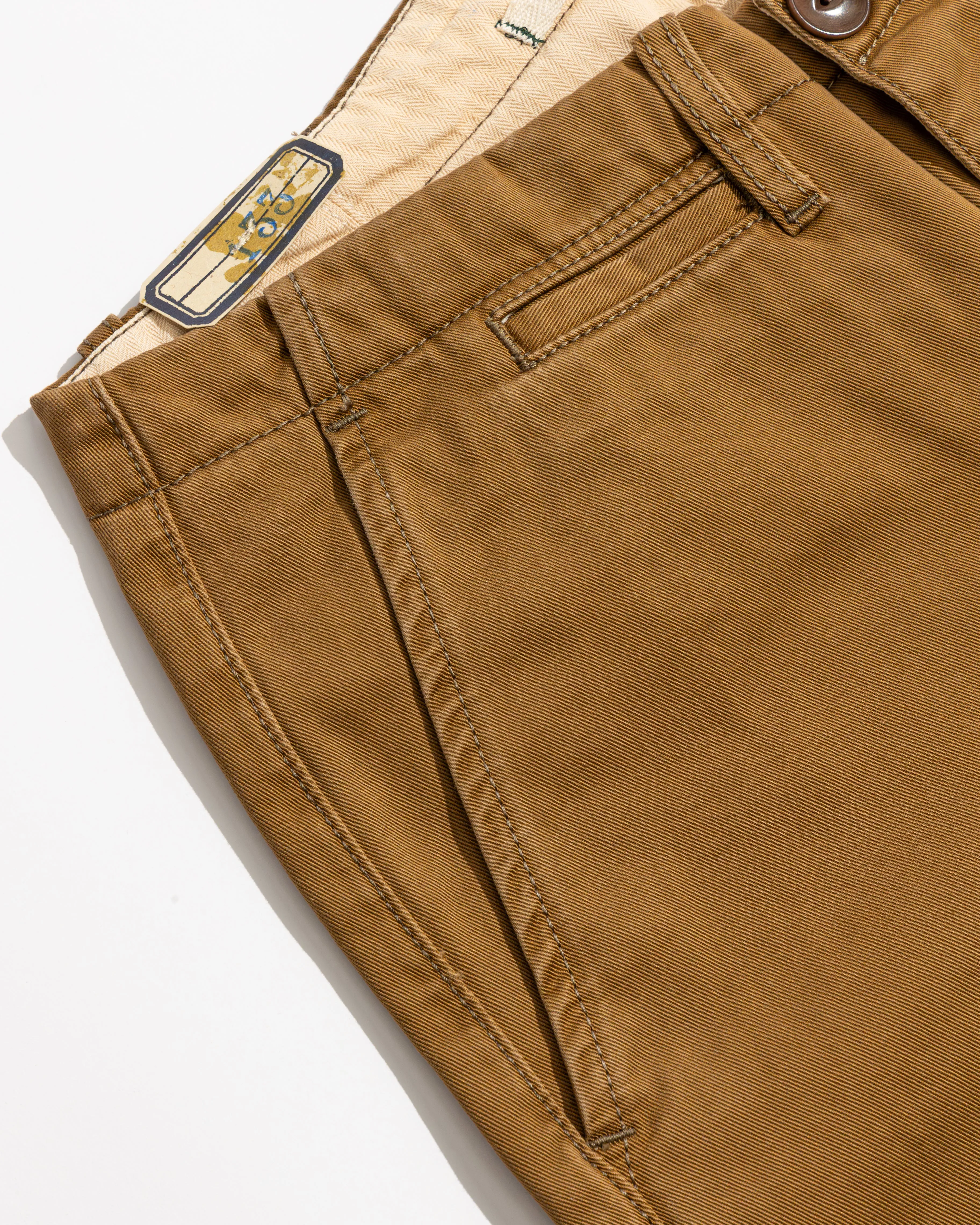 【Scarti-Lab】Chinos 133 SG506 Garbadine Tan 水洗褐色卡其斜紋直筒長褲 sold by Blue Beach Denim product image thumbnail 5
