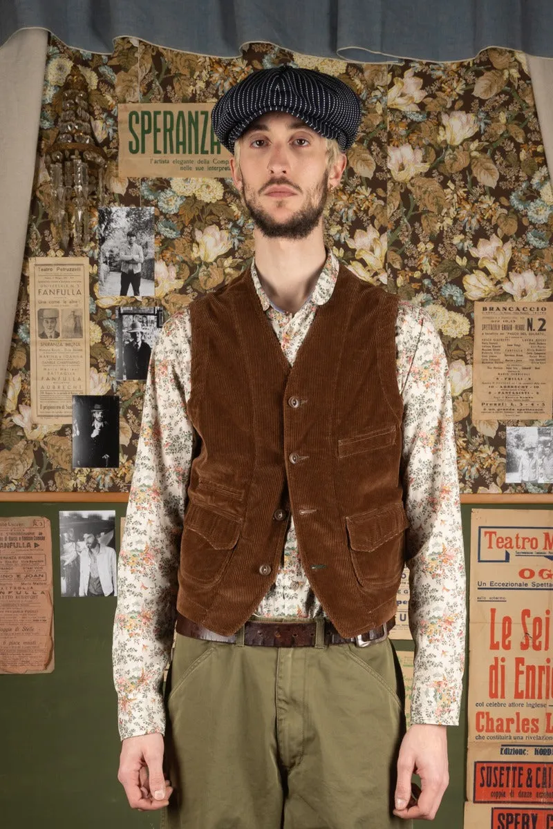 【Scarti-Lab】Work Vest 403 SN814 Brown Corduroy 咖啡色燈芯絨背心 sold by Blue Beach Denim product image thumbnail 2
