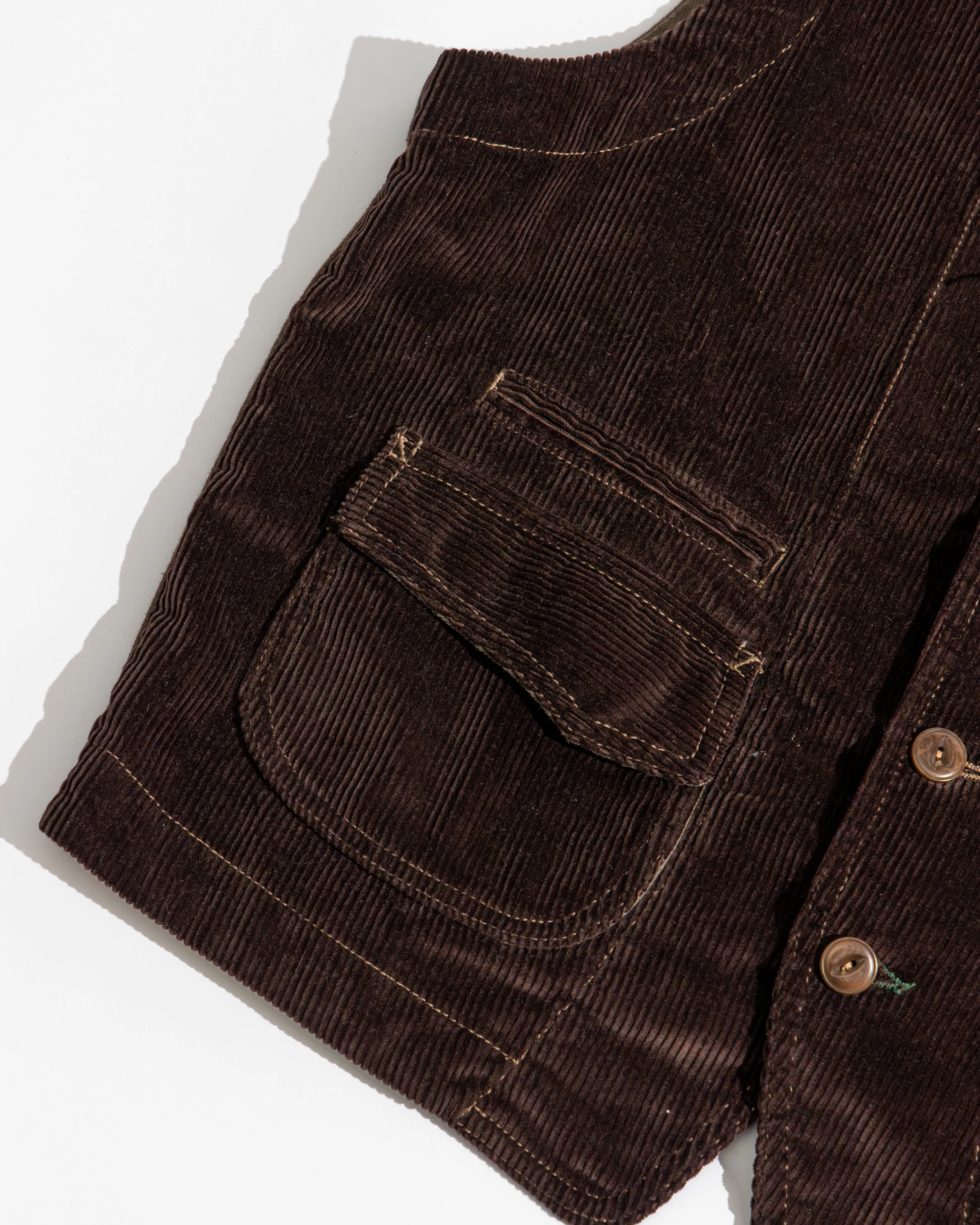 【Scarti-Lab】Work Vest 403 SN814 Brown Corduroy 咖啡色燈芯絨背心 sold by Blue Beach Denim product image thumbnail 5
