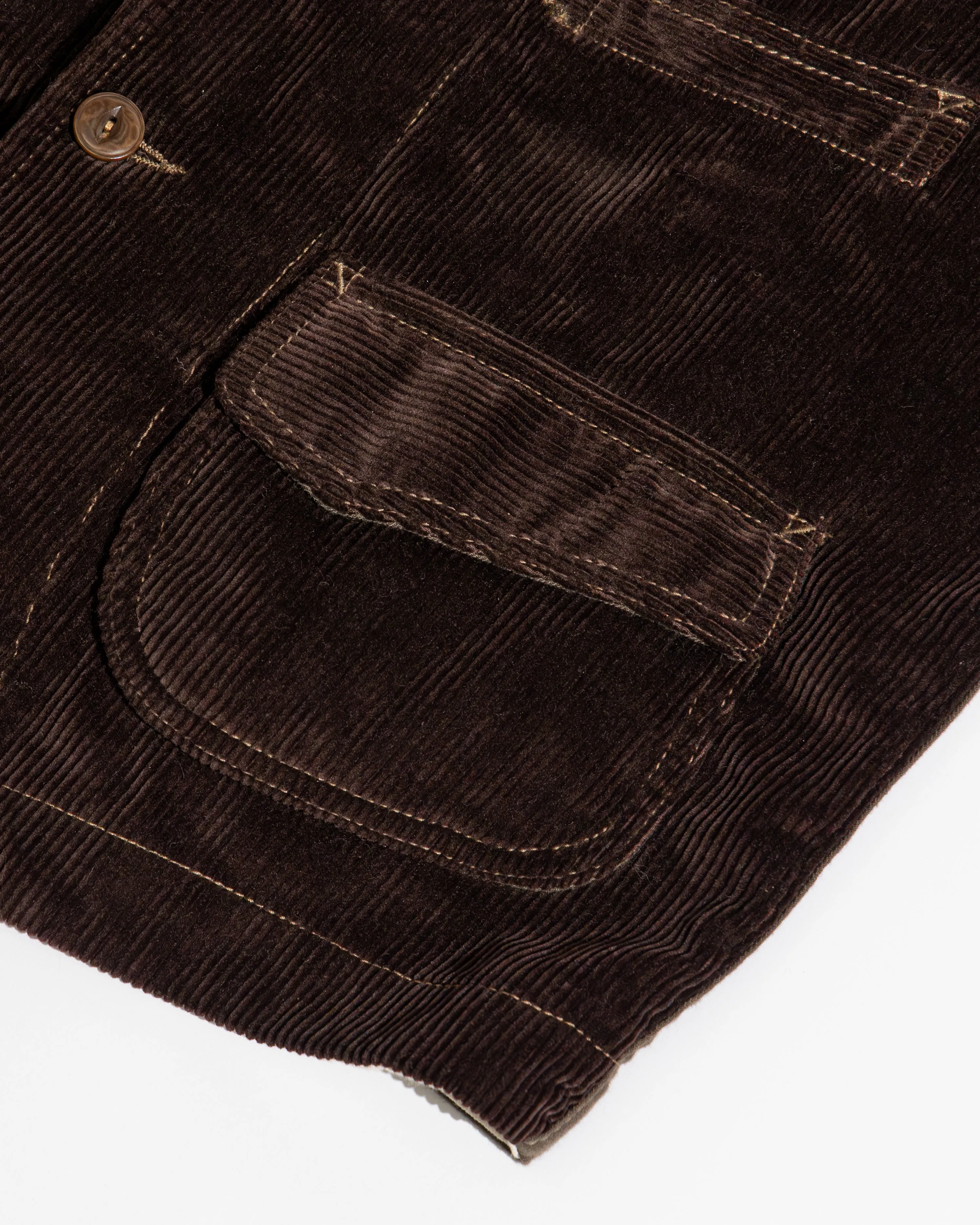 【Scarti-Lab】Work Vest 403 SN814 Brown Corduroy 咖啡色燈芯絨背心 sold by Blue Beach Denim product image thumbnail 3
