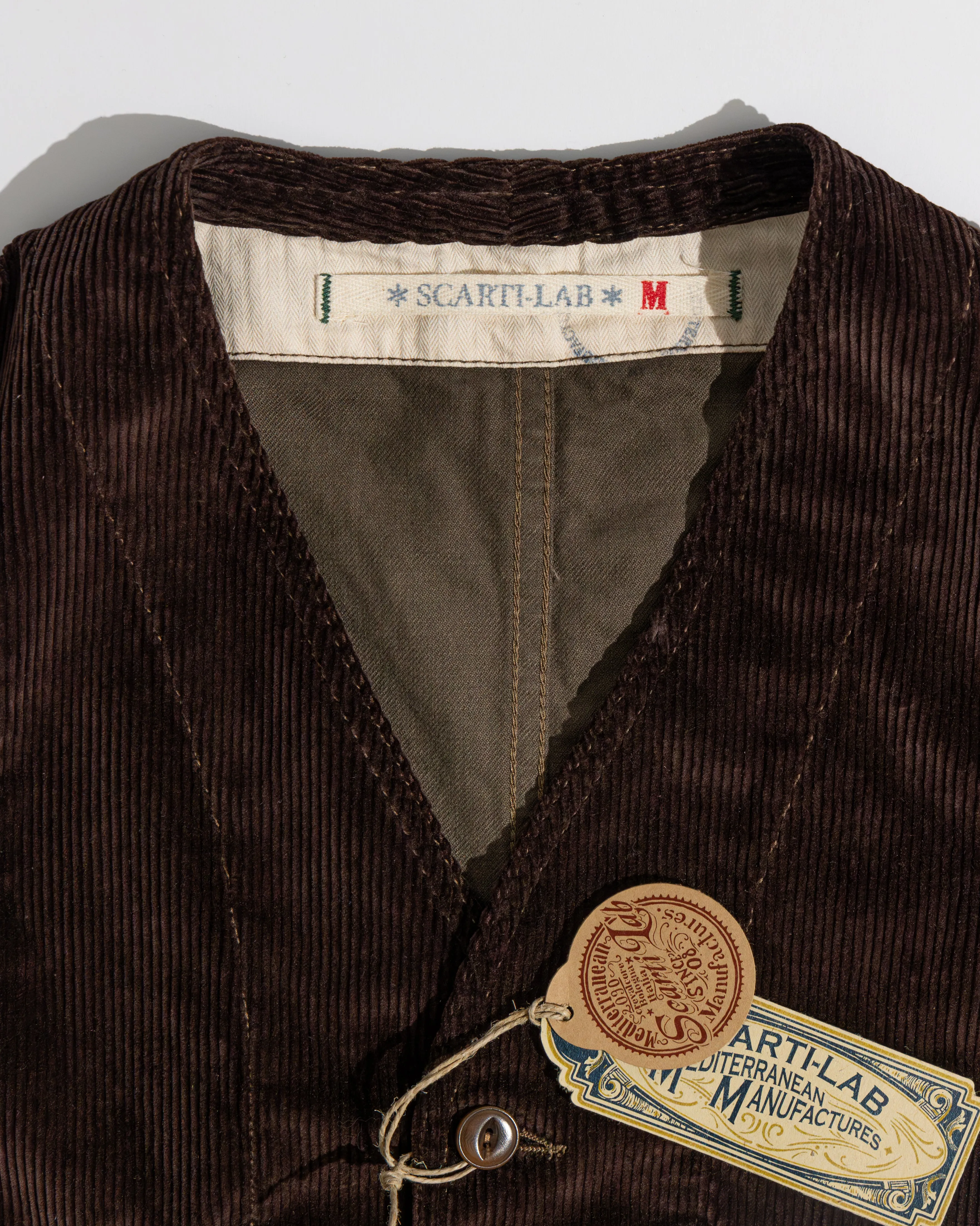 【Scarti-Lab】Work Vest 403 SN814 Brown Corduroy 咖啡色燈芯絨背心 sold by Blue Beach Denim product image thumbnail 4