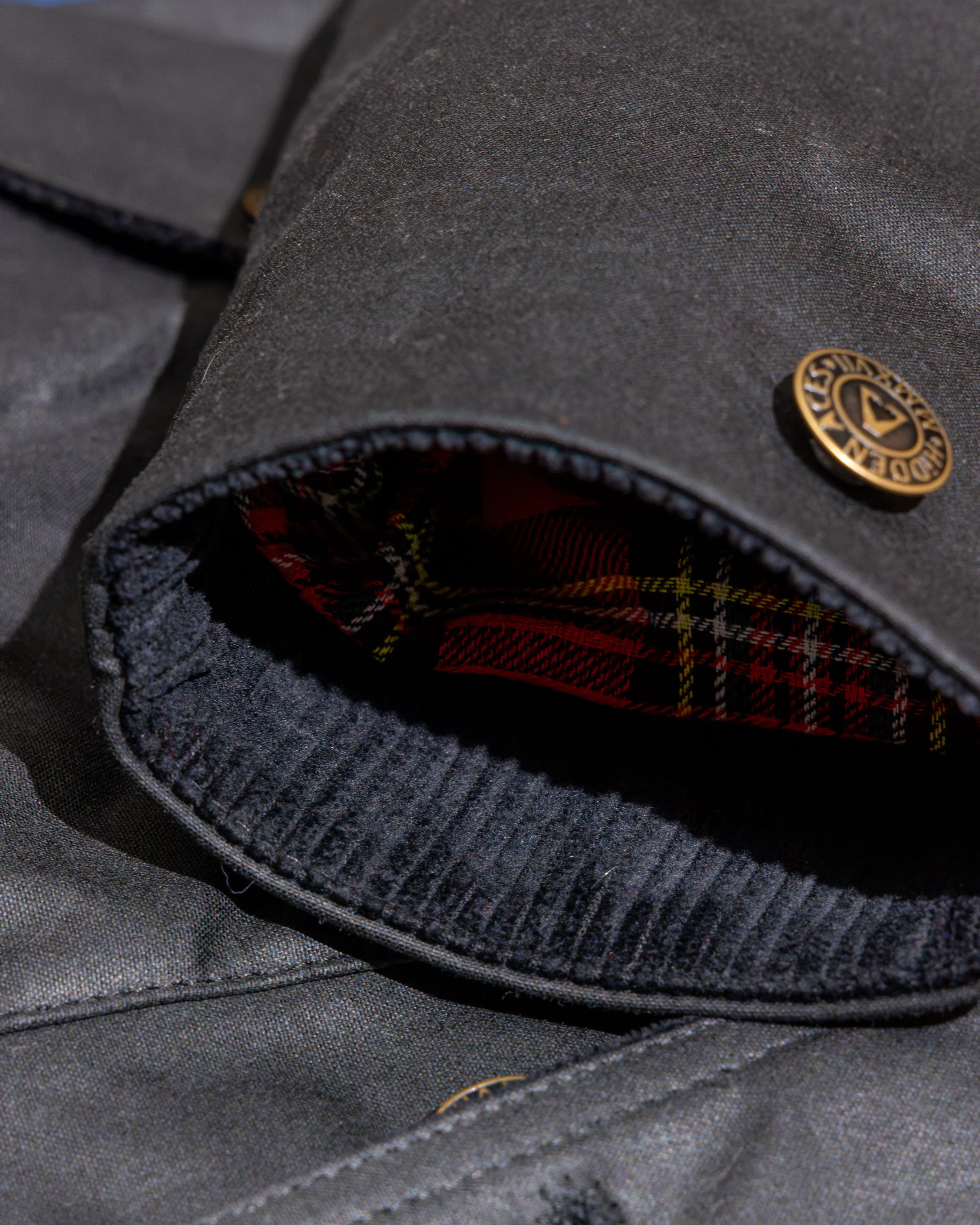 【Hidden Aces】KA6201 Pollux Wax Canvas Jacket Black 乾式油布波路克斯夾克黑色 sold by Blue Beach Denim product image thumbnail 5