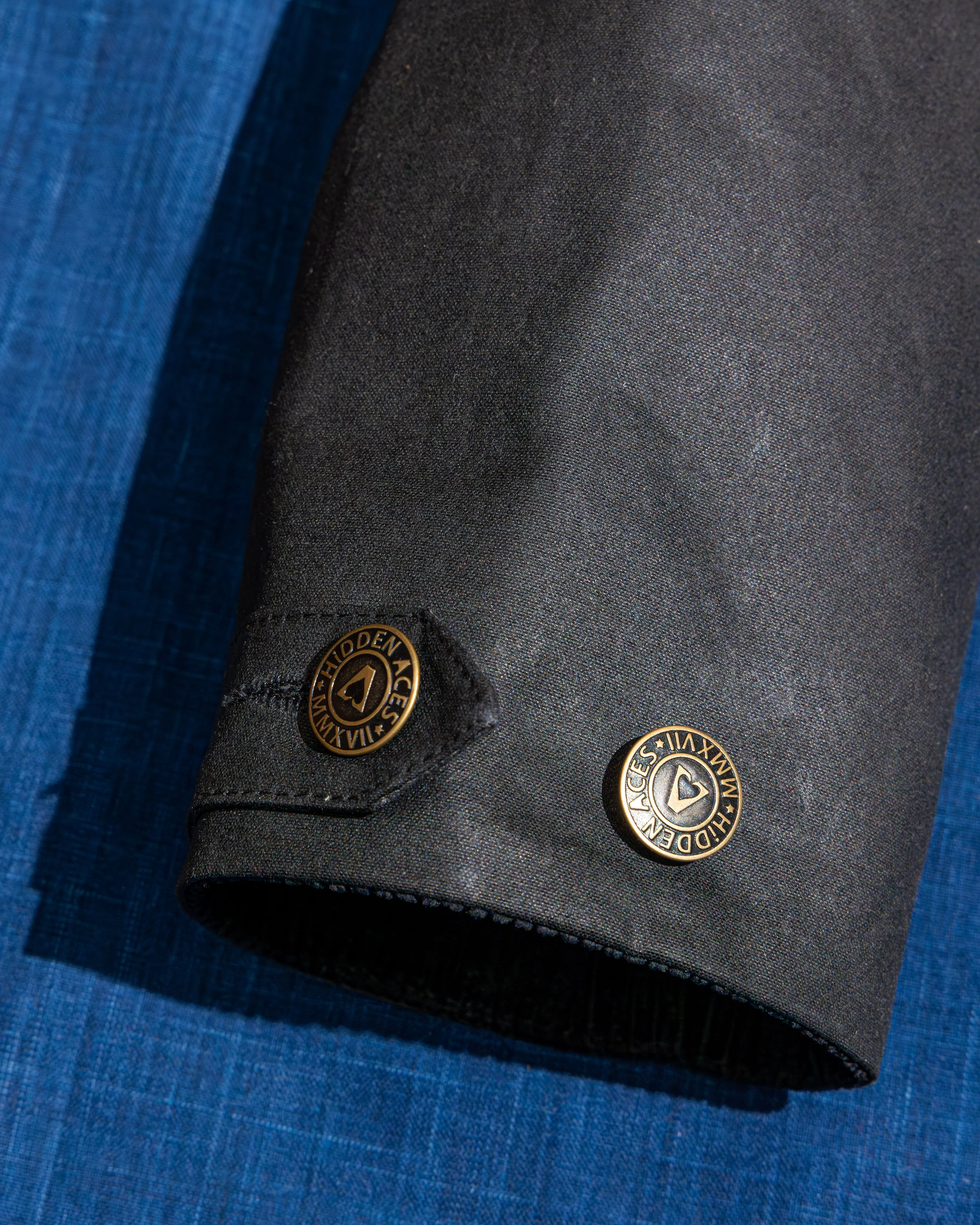 【Hidden Aces】KA6201 Pollux Wax Canvas Jacket Black 乾式油布波路克斯夾克黑色 sold by Blue Beach Denim product image thumbnail 4
