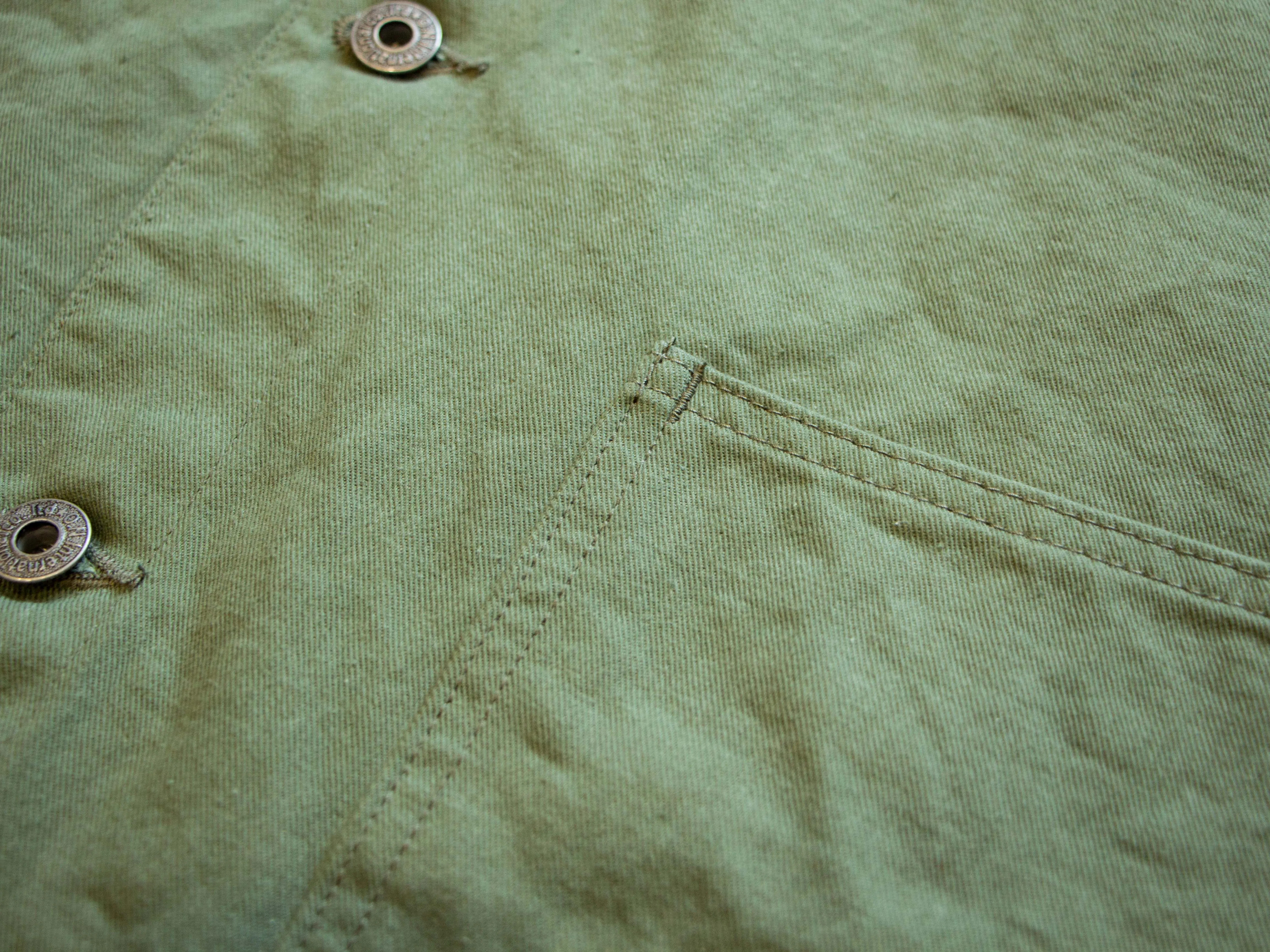 【ONI DENIM】03501-SVC-LOL Light Olive 輕磅復古橄欖綠布邊工裝夾克 sold by Blue Beach Denim product image thumbnail 4