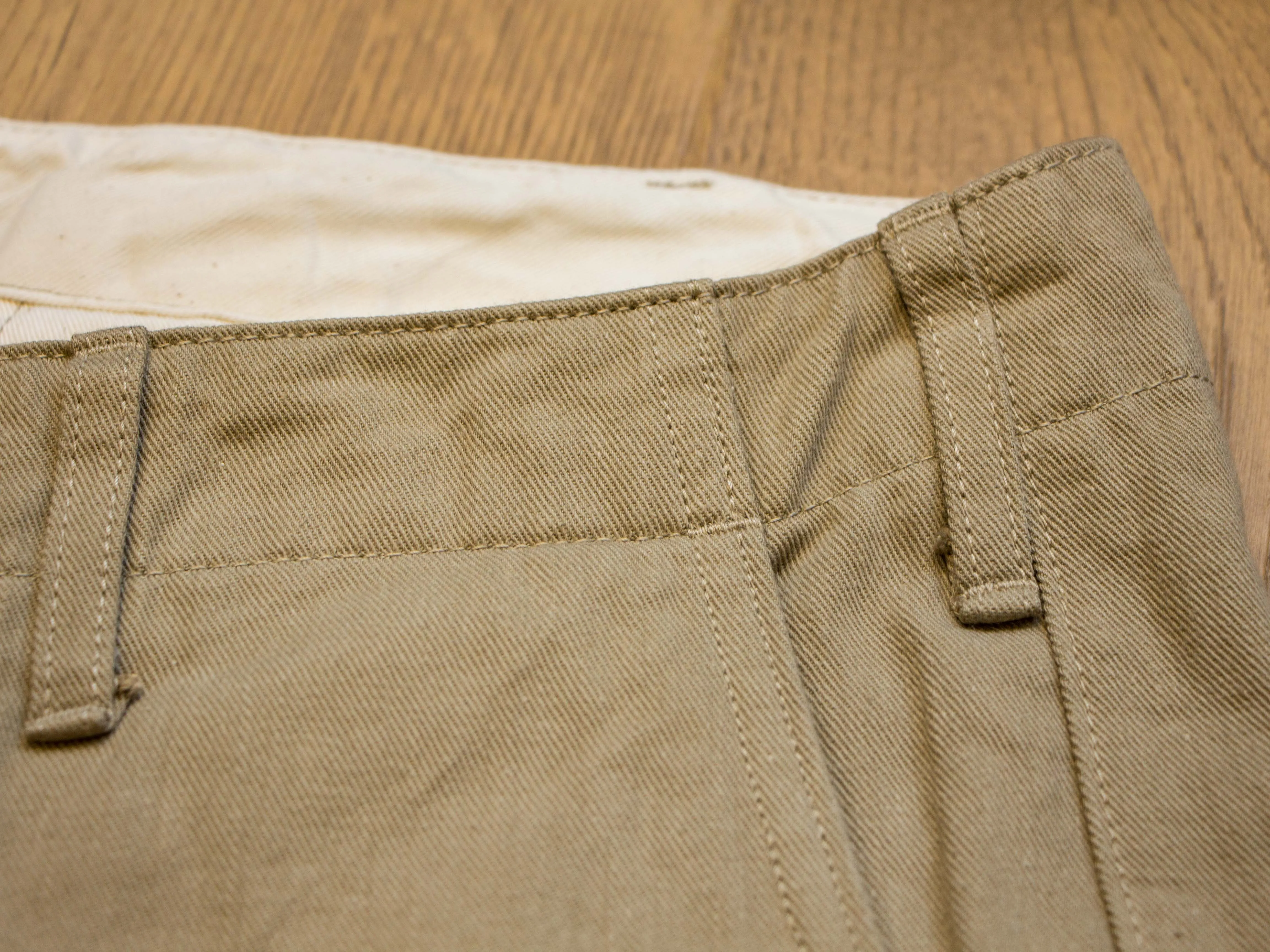 【ONI DENIM】737-SVC-KHB Selvedge Chino Light Beige 輕磅復古卡其色寬鬆直筒休閒褲 sold by Blue Beach Denim product image thumbnail 5