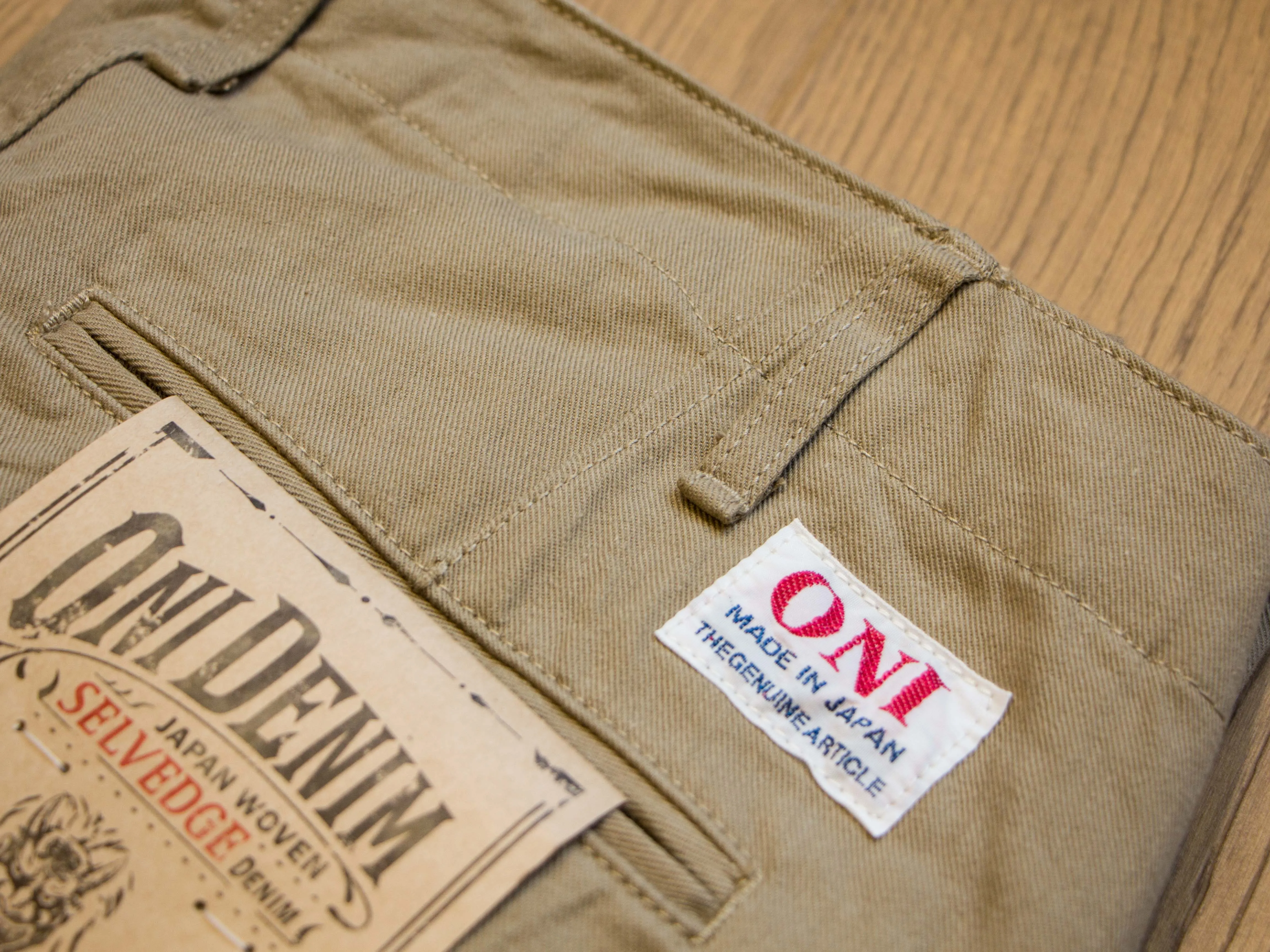 【ONI DENIM】737-SVC-KHB Selvedge Chino Light Beige 輕磅復古卡其色寬鬆直筒休閒褲 sold by Blue Beach Denim product image thumbnail 3