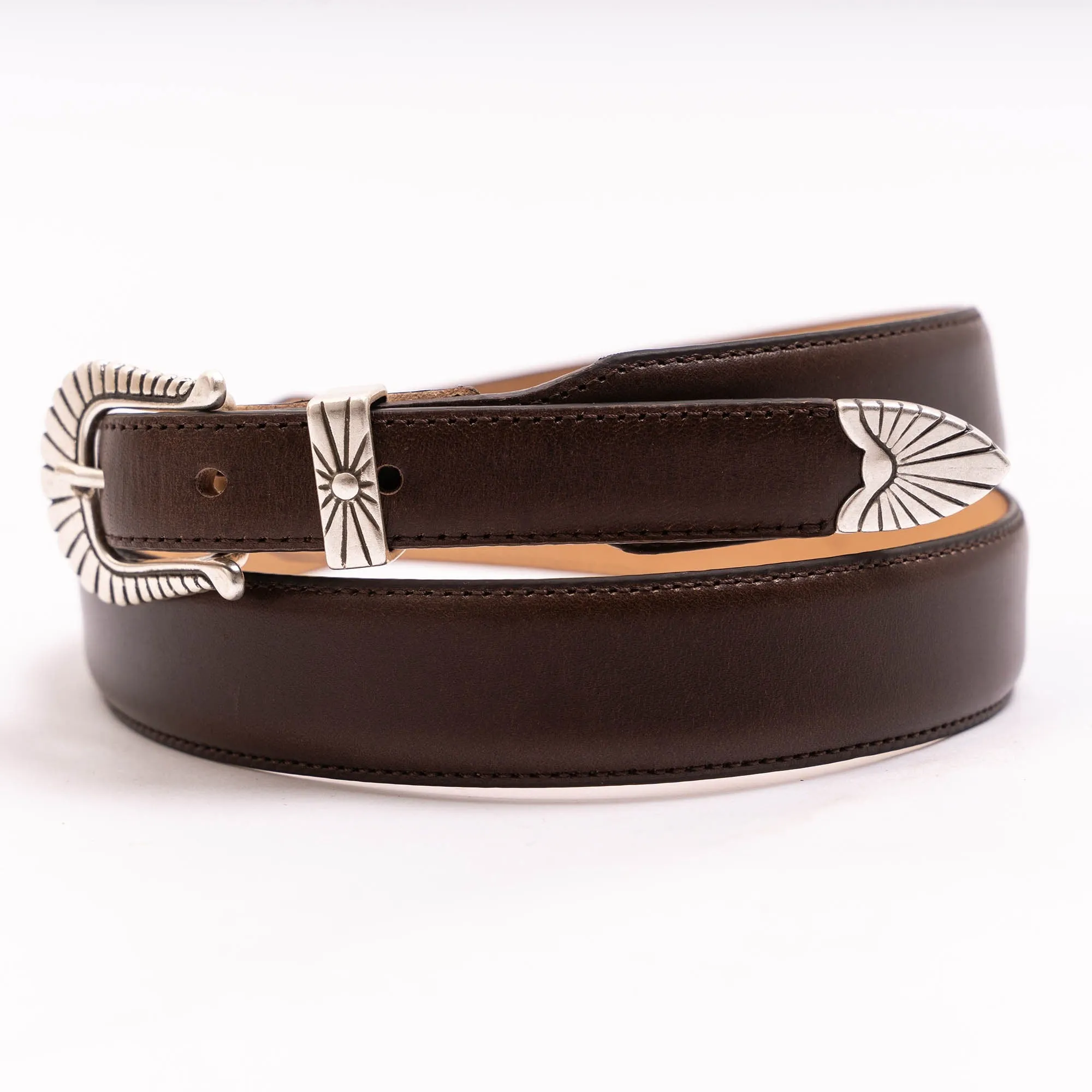 【Shangri-La Heritage】“Wild Star” Western Belt Brown 咖啡色義大利西部皮帶 sold by Blue Beach Denim product image thumbnail 3
