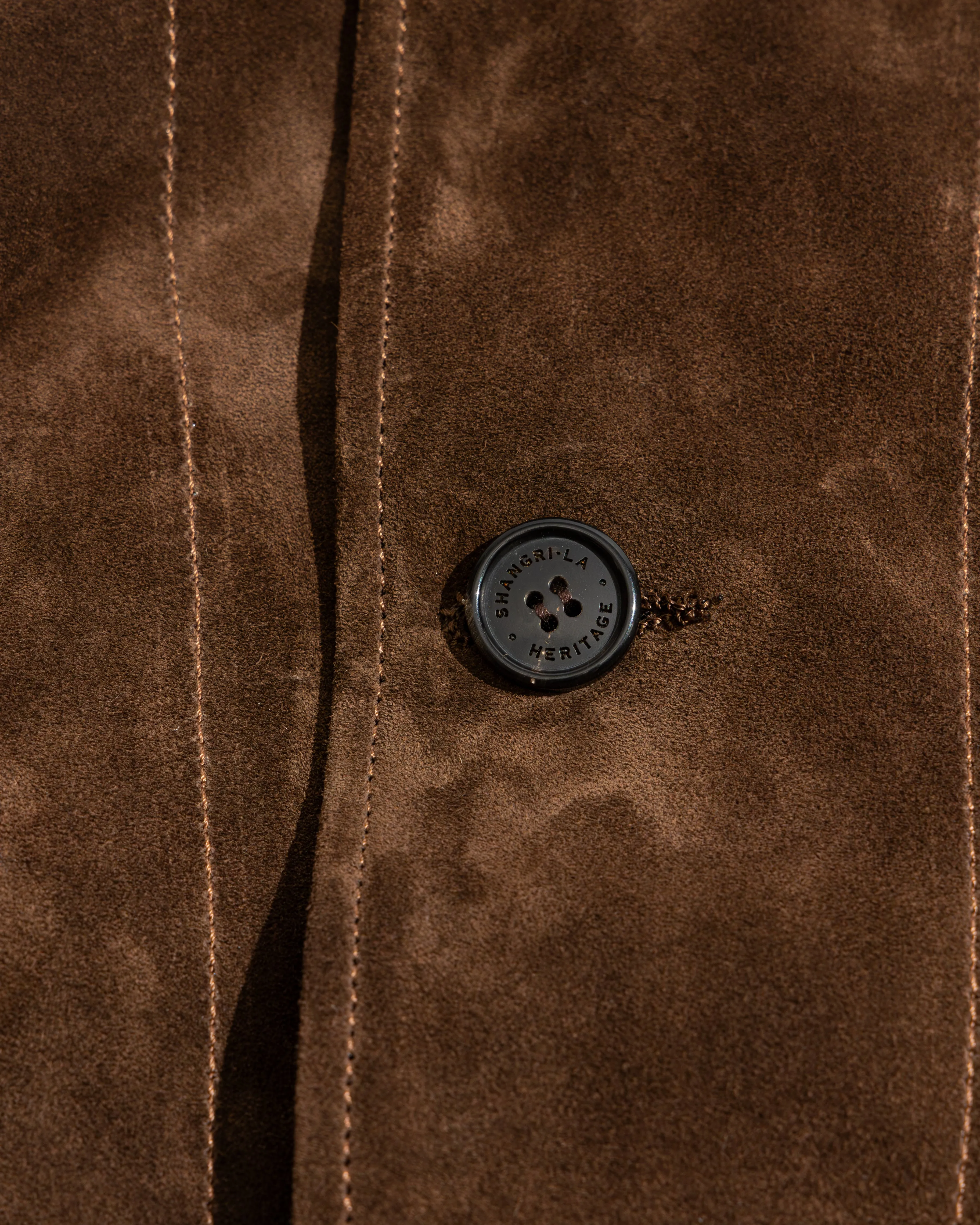 【Shangri-La Heritage】Cossack Brown Suede 深棕色小羊麂皮哥薩克外套 sold by Blue Beach Denim product image thumbnail 4