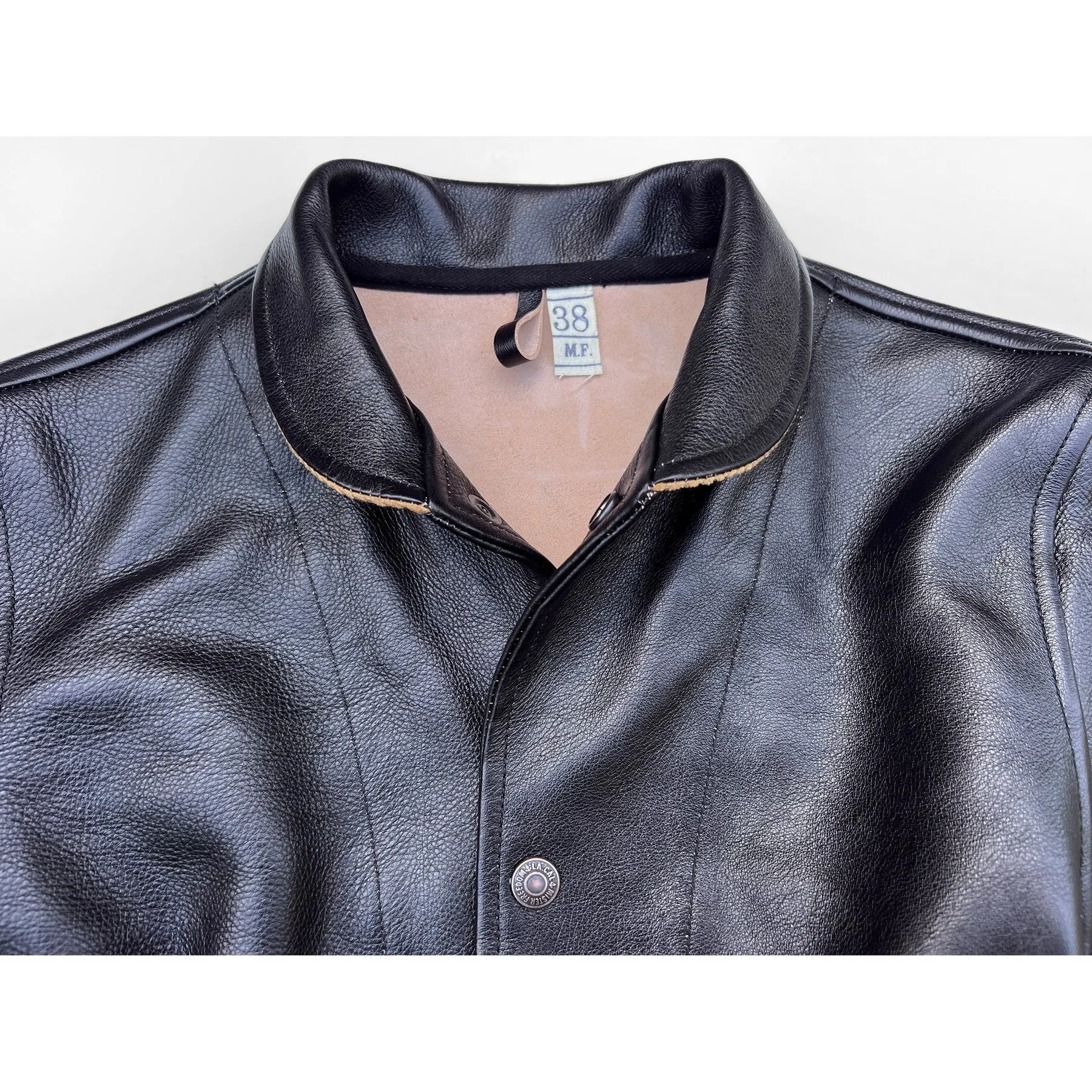 【Mister Freedom】Campus 'Stud' Jacket Black Teacore 哥薩克外套美國植鞣黑色茶芯牛皮 sold by Blue Beach Denim product image thumbnail 5