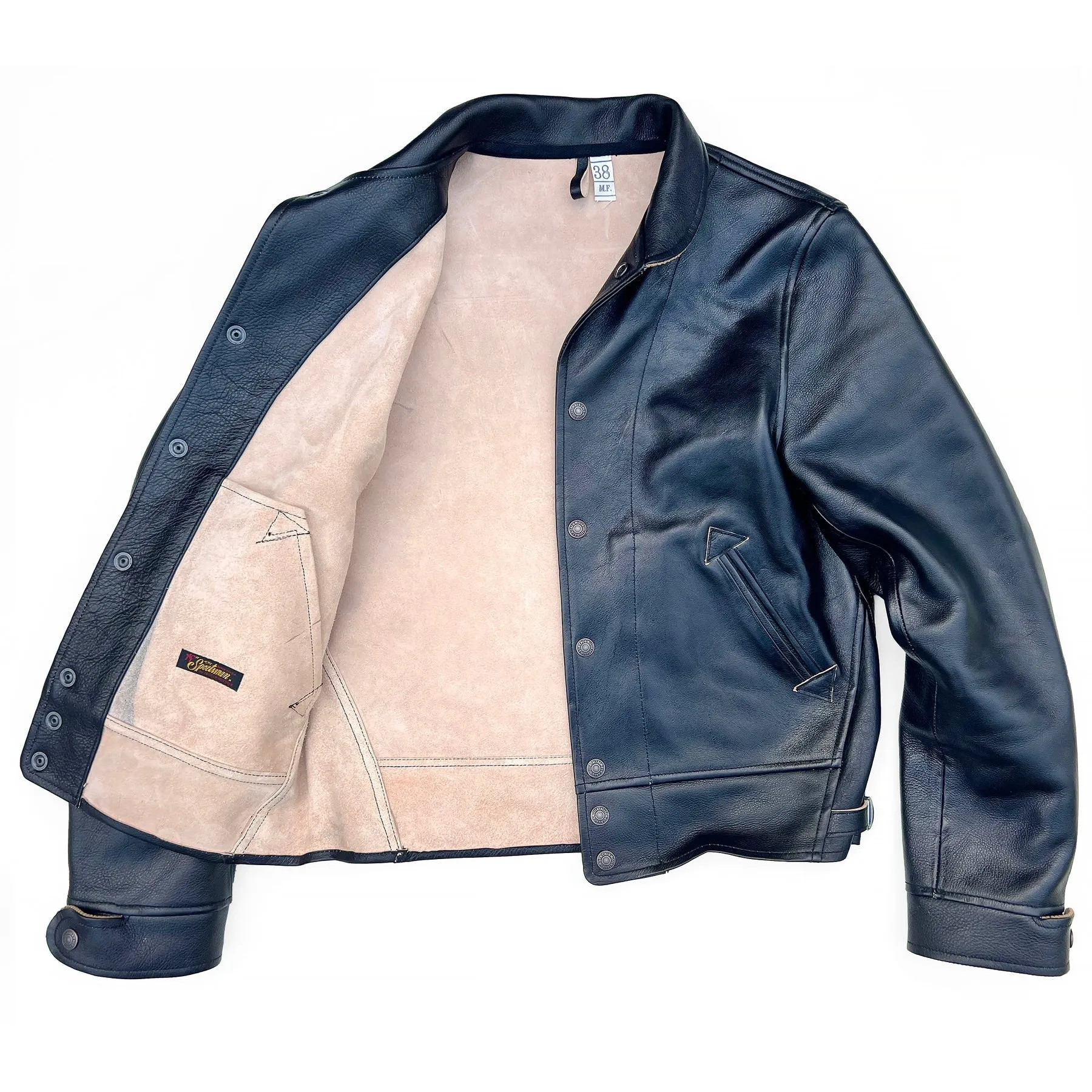 【Mister Freedom】Campus 'Stud' Jacket Black Teacore 哥薩克外套美國植鞣黑色茶芯牛皮 sold by Blue Beach Denim product image thumbnail 3