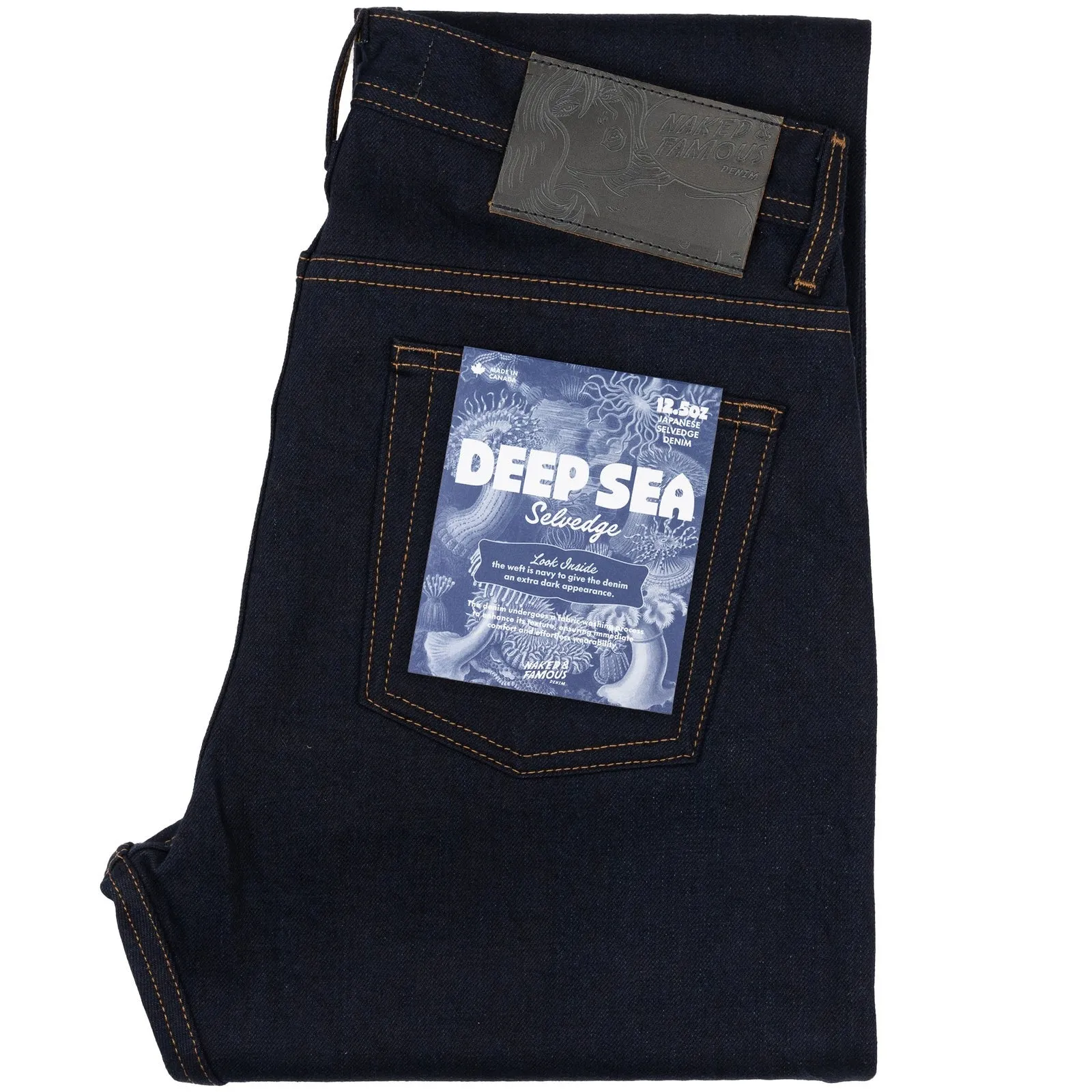 【Naked & Famous】Deep Sea Selvedge 深海靛藍雙染布邊牛仔褲 sold by Blue Beach Denim