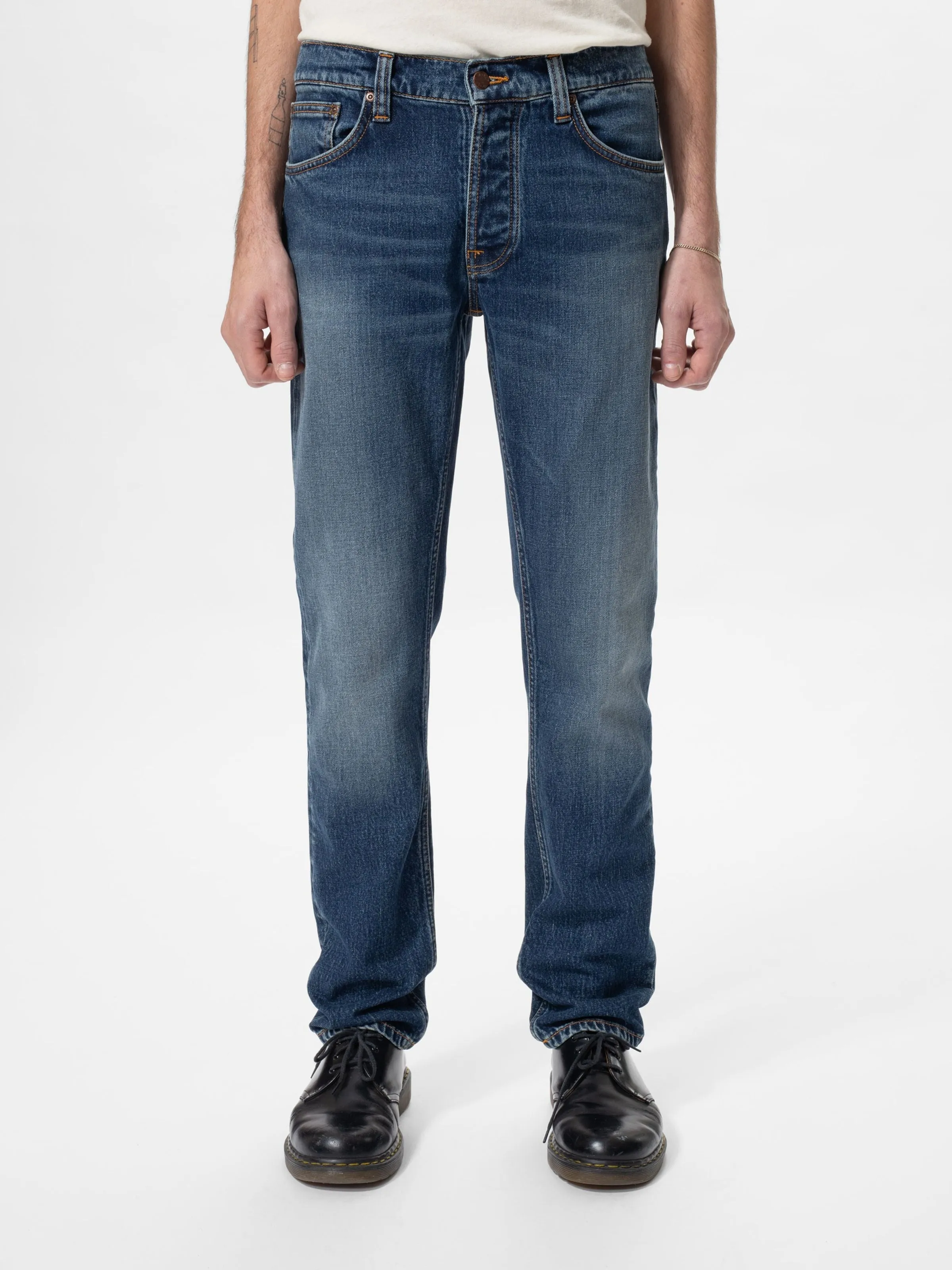 【Nudie Jeans】Solid Ollie Wild Blue 曠野藍修身中小直筒牛仔褲 sold by Blue Beach Denim product image thumbnail 2