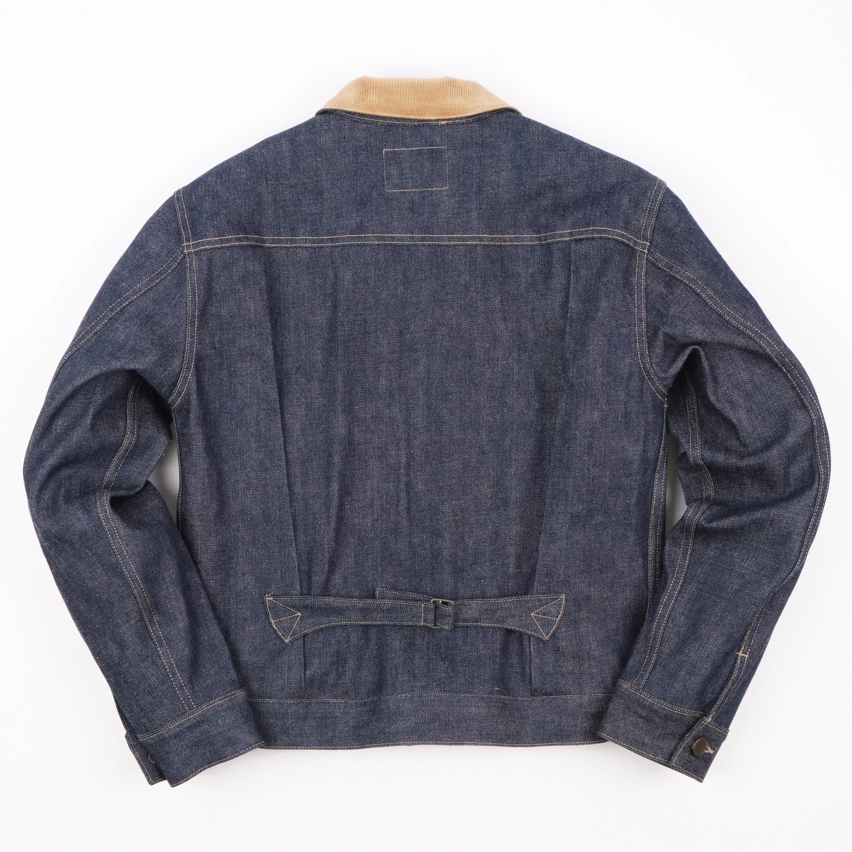 【Freenote】RJ-3 13 Ounce Indigo Denim 燈心絨拚領復古牛仔外套 sold by Blue Beach Denim product image thumbnail 4