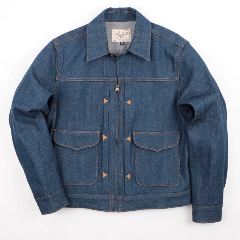 【Freenote】Faro Jacket 12oz Vintage Blue 破紋復古藍拉鍊法羅外套 made by Freenote Cloth