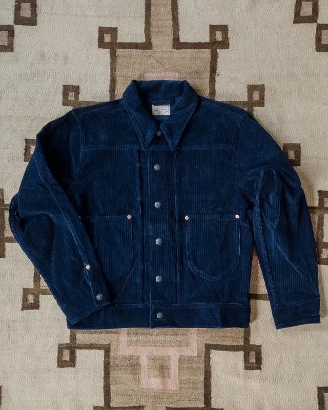 【WYTHE】Japanese Indigo Corduroy Ranch Jacket 藍染粗燈心絨農場夾克 sold by Blue Beach Denim