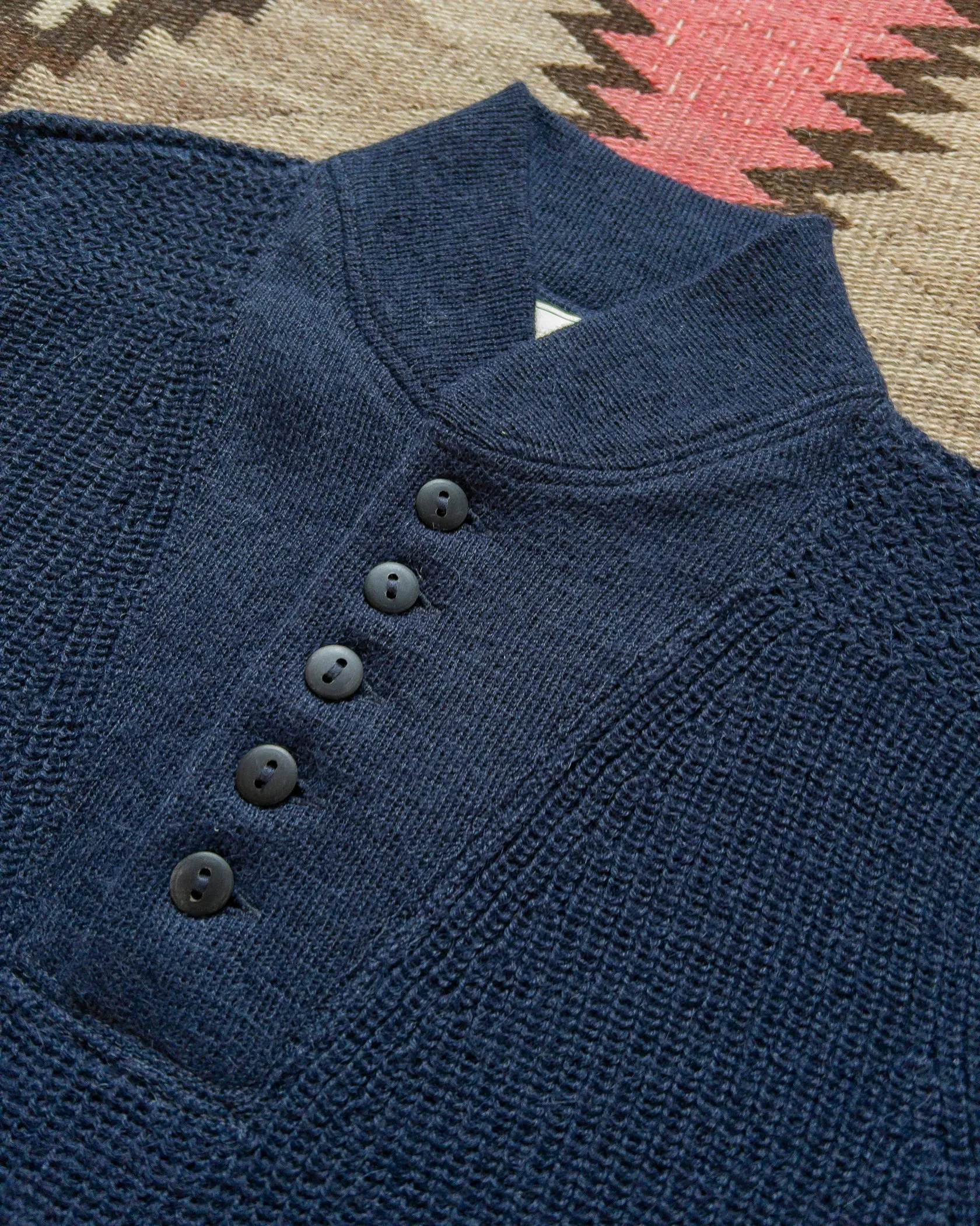 【WYTHE】Alpaca Submariner Henley Vintage Navy 海藍復古羊駝毛潛艇毛衣 sold by Blue Beach Denim product image thumbnail 3