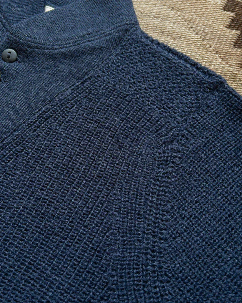 【WYTHE】Alpaca Submariner Henley Vintage Navy 海藍復古羊駝毛潛艇毛衣 sold by Blue Beach Denim product image thumbnail 4