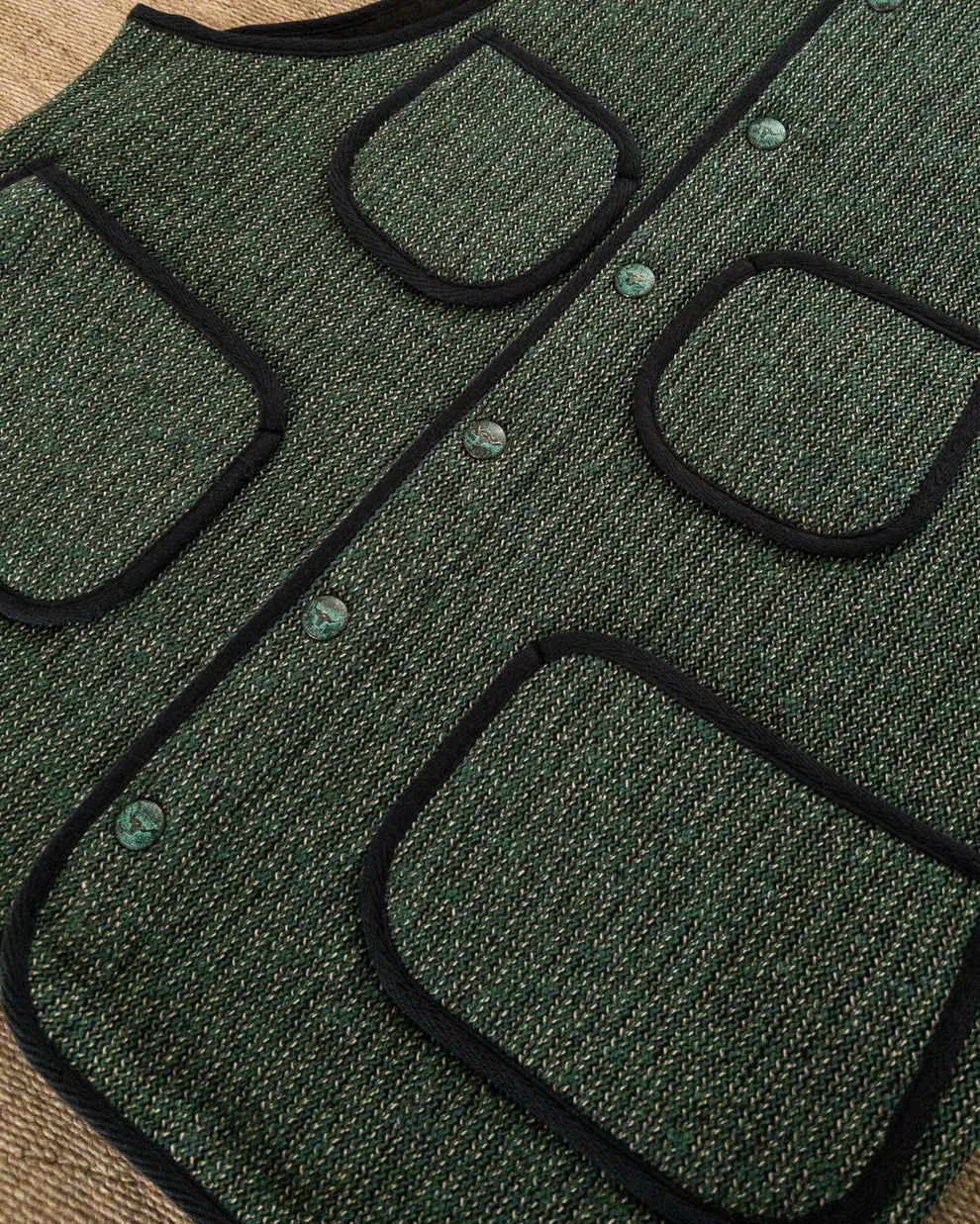 【WYTHE】Beach Cloth Vest Evergreen 綠色復古羊毛背心 sold by Blue Beach Denim product image thumbnail 3