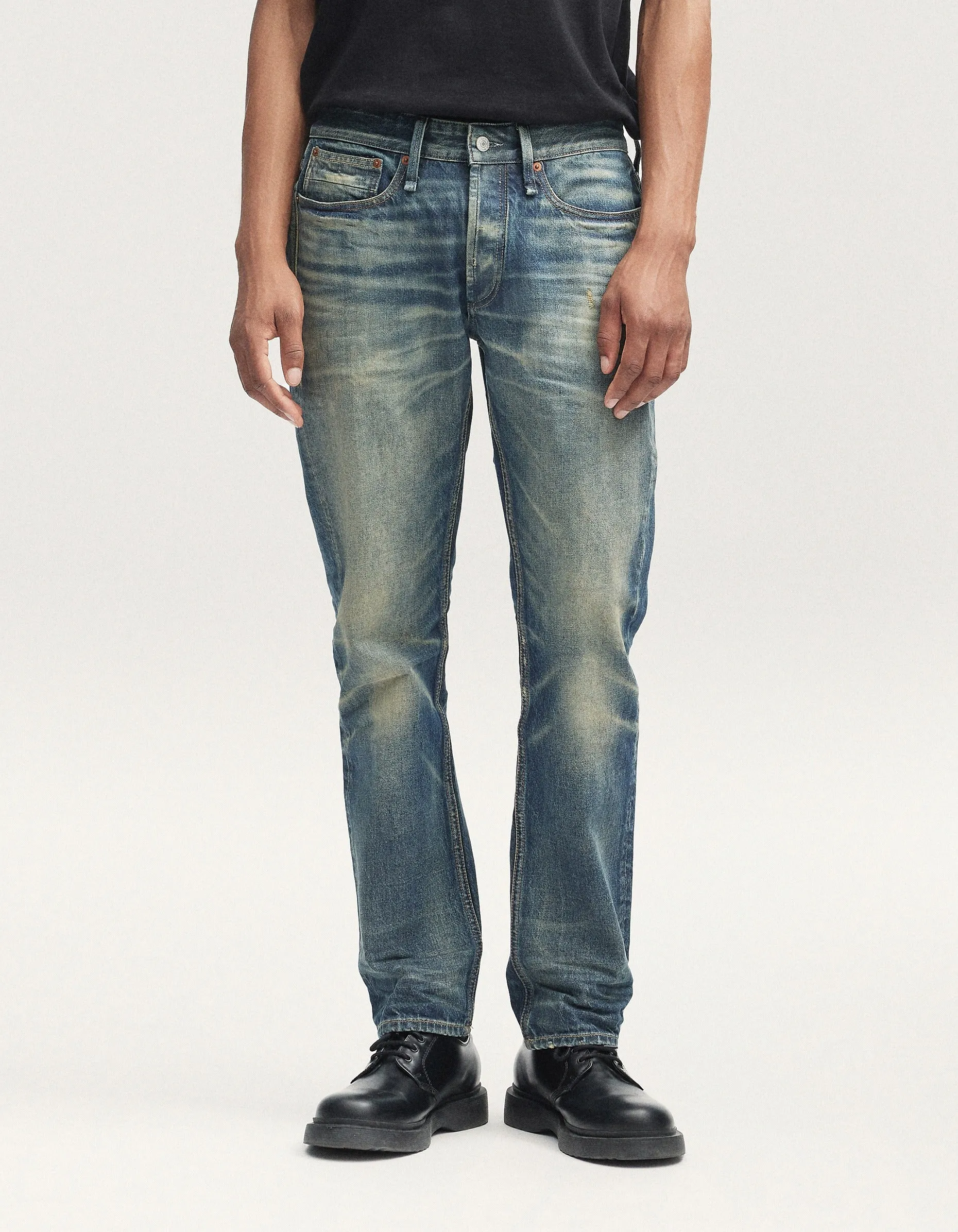 【DENHAM】Ridge Authentic AVW 重度手刷復古舊化修身直筒牛仔褲 sold by Blue Beach Denim product image thumbnail 2