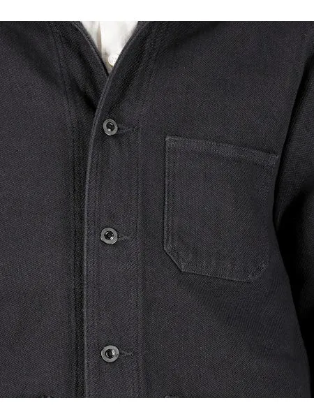 【MOMOTARO】03042 Black Dobby Coverall Jacket 圓領黑染刺仔工裝夾克 sold by Blue Beach Denim product image thumbnail 5