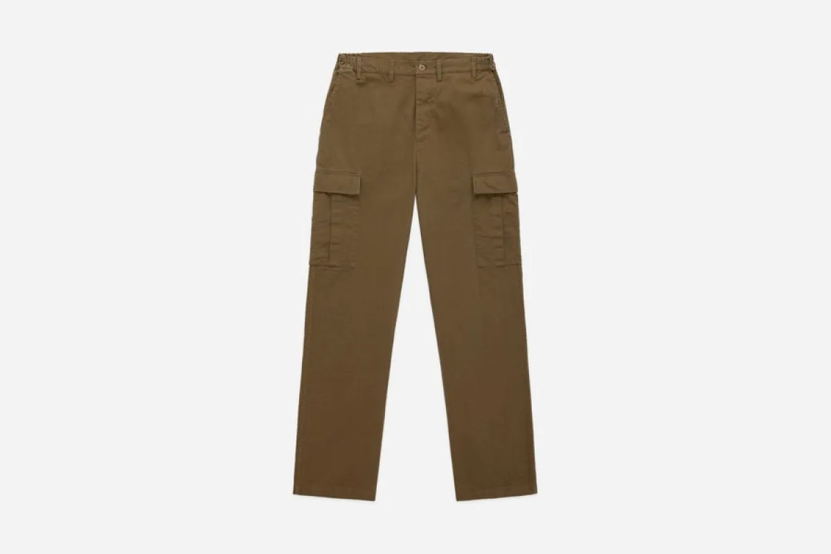 【3sixteen】Cargo Pant Coyote Washed Twill 郊狼色厚磅斜紋水洗工裝褲 sold by Blue Beach Denim
