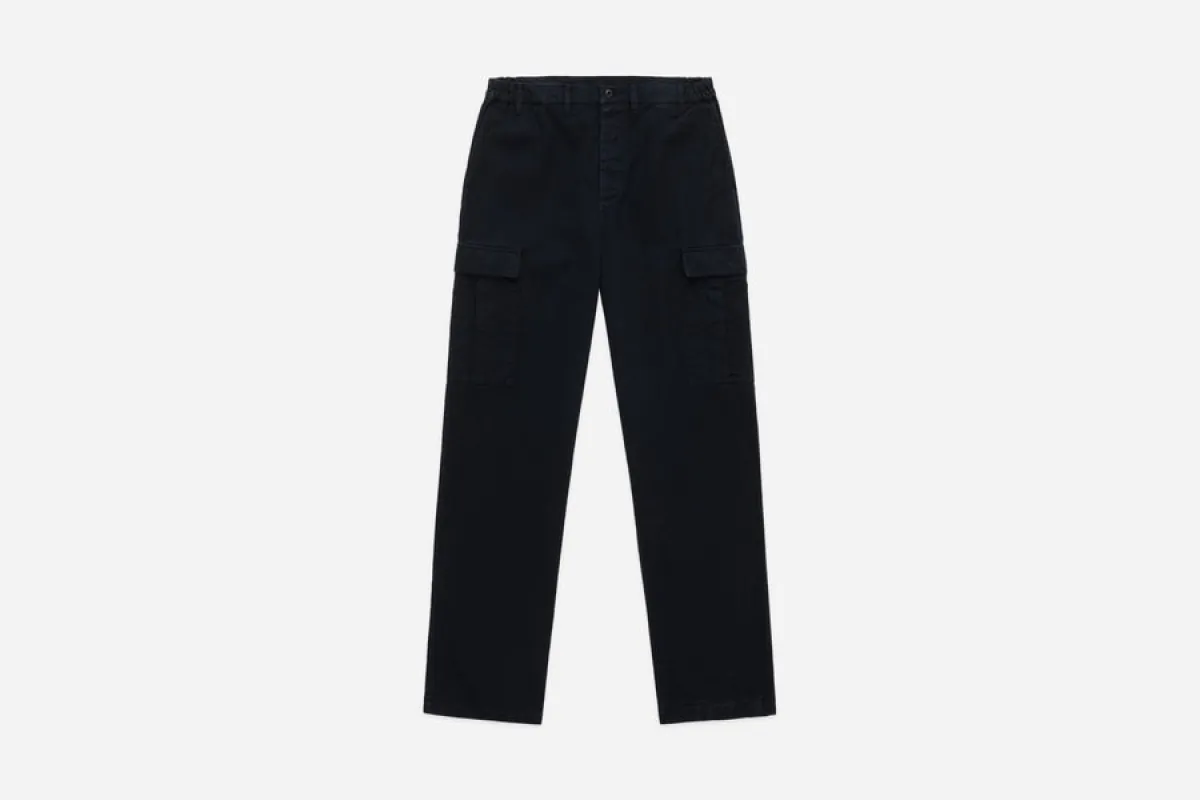 【3sixteen】Cargo Pant Black Washed Twill 黑色厚磅斜紋水洗工裝褲 sold by Blue Beach Denim