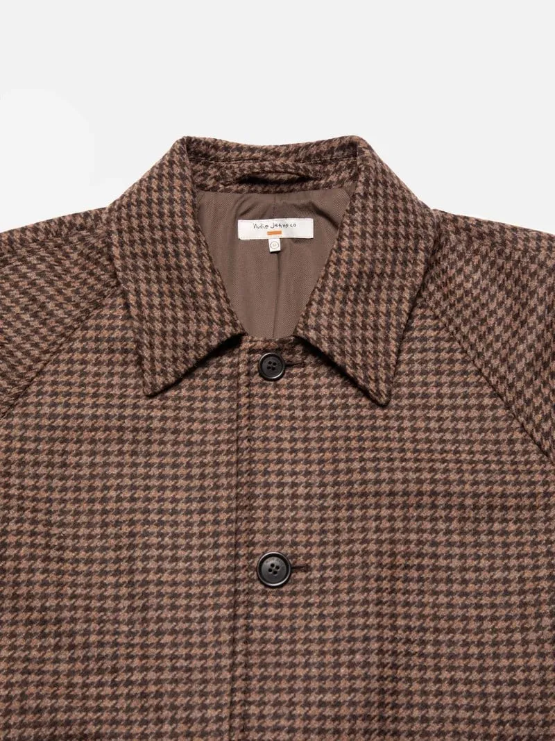 【Nudie Jeans】Will Overcoat Brown 咖啡色千鳥格羊毛大衣 sold by Blue Beach Denim product image thumbnail 4