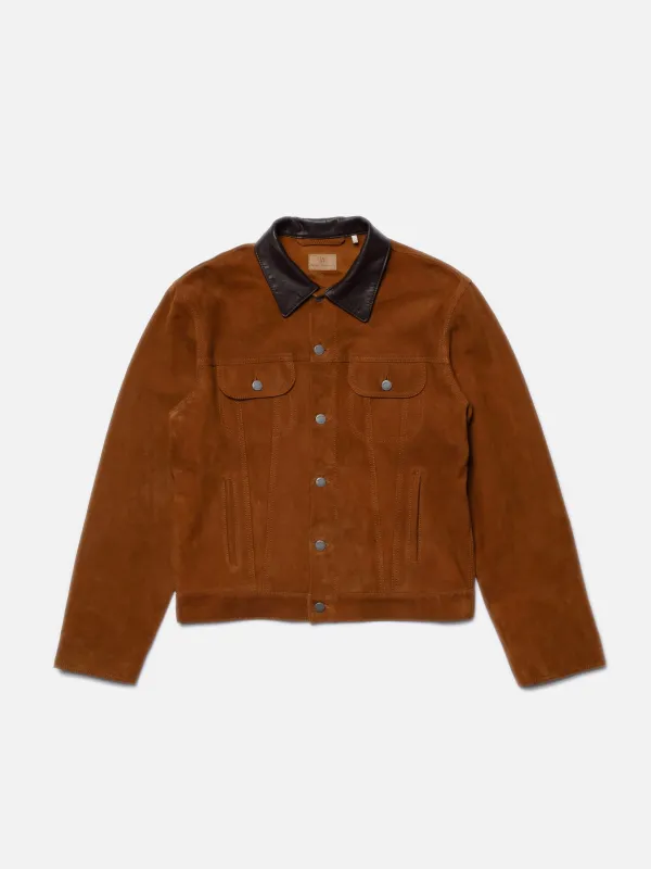 【Nudie Jeans】Danny Suede Jacket Tobacco 菸草橘山羊麂皮復古牛仔夾克 sold by Blue Beach Denim