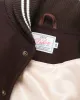 【Dehen 1920】Varsity Jacket Brown Melton / Antique Brandy 校園運動夾克咖啡拼接白蘭地色皮袖 sold by Blue Beach Denim