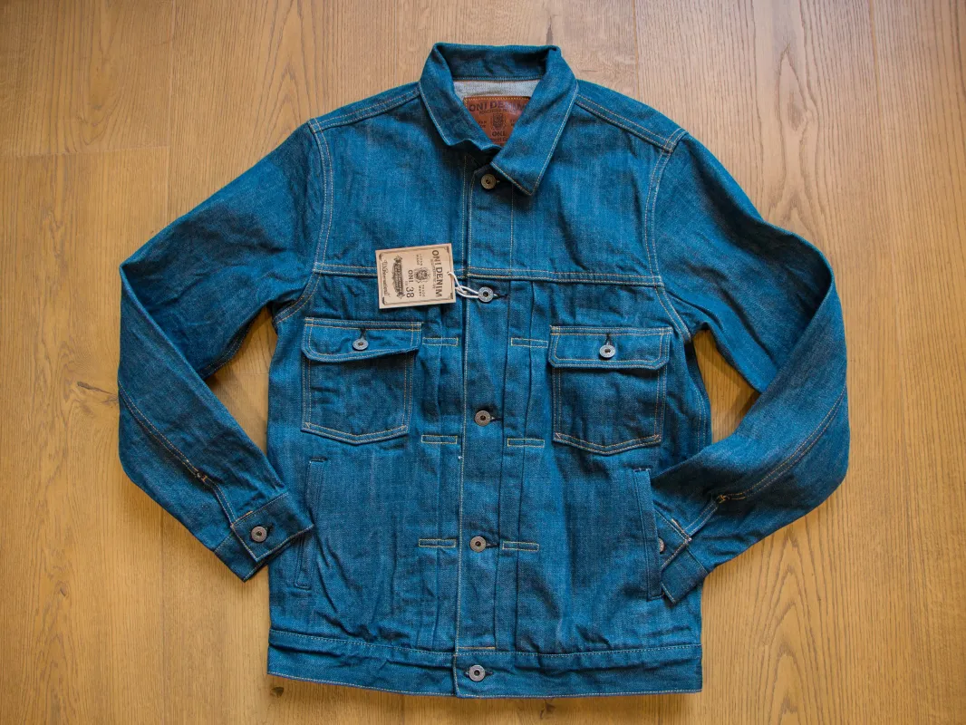 【ONI DENIM】02516P OFBD 13.7 oz Old Faded Blue Denim 硫化古藍色赤耳布邊二代牛仔外套 sold by Blue Beach Denim