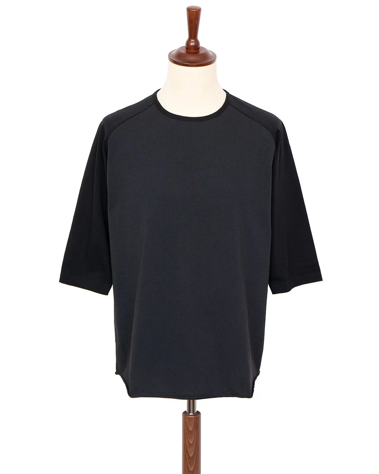 【Indigofera】Leon Raglan Sweater Marshall / Black 頂級匹馬棉 五分拚色長袖 sold by Blue Beach Denim