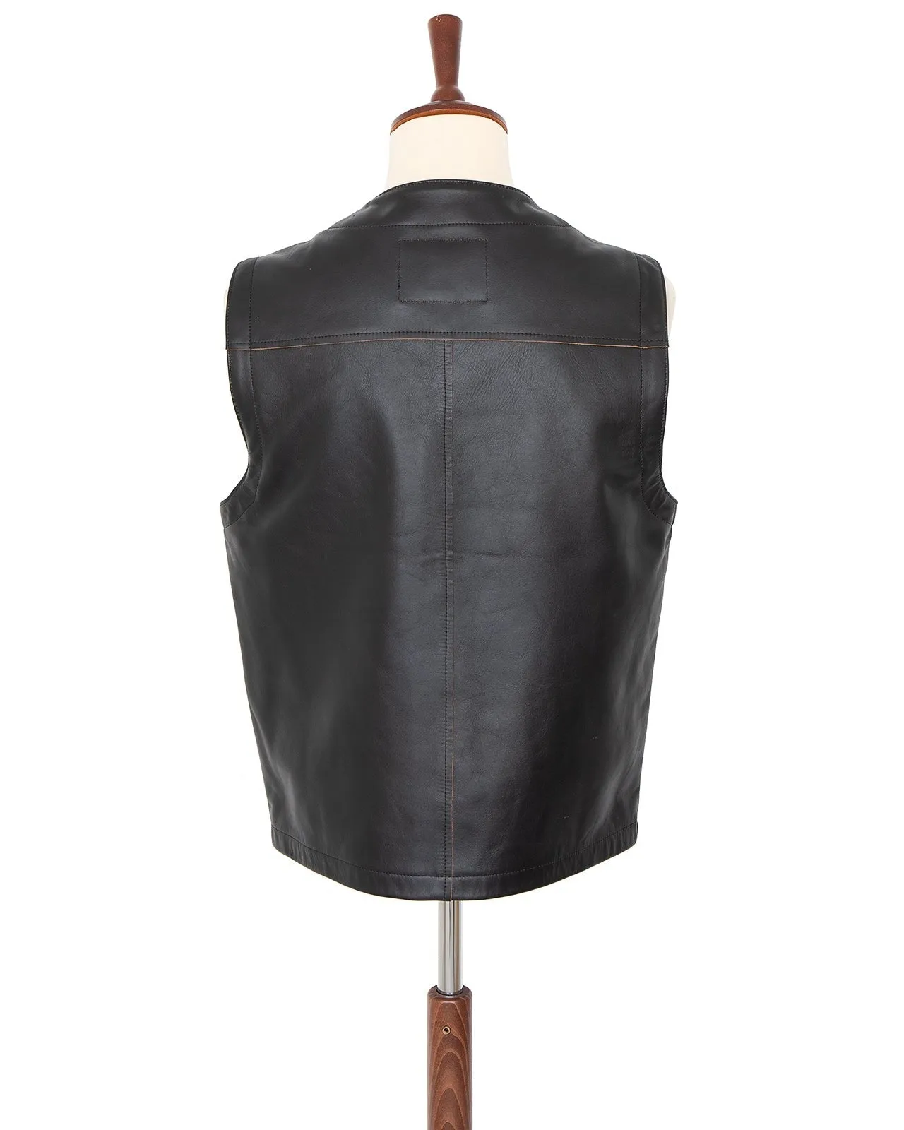 【Indigofera】 Monroe Leather Vest Black Tea Core 黑茶芯牛皮背心 sold by Blue Beach Denim product image thumbnail 4