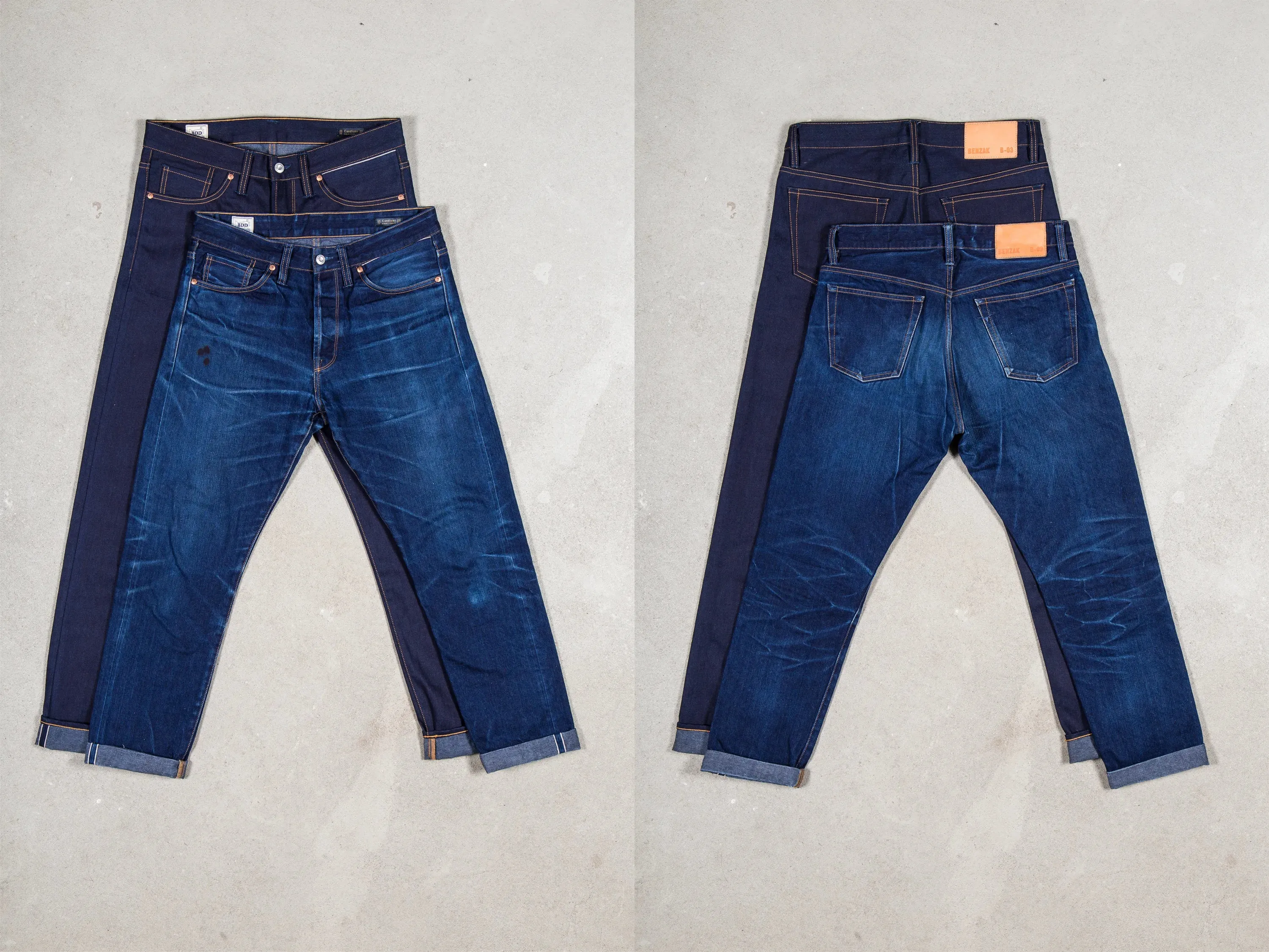 【Benzak Denim Developers】B-03 Special No.3 Recycled Super Fade / 旗艦三號 回收新棉花 快速色落 寶藍色 錐形原色褲 sold by Blue Beach Denim product image thumbnail 3