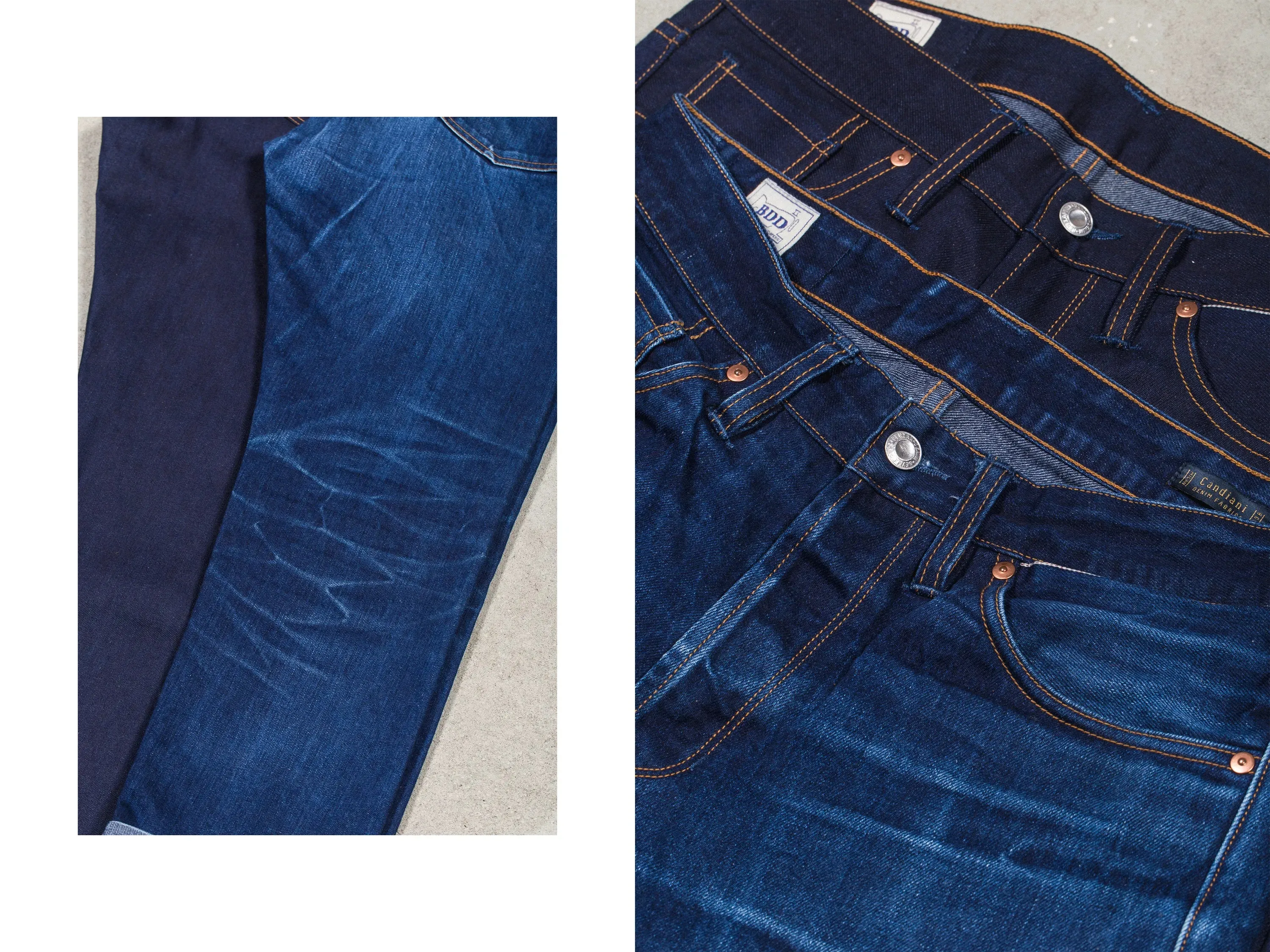 【Benzak Denim Developers】B-03 Special No.3 Recycled Super Fade / 旗艦三號 回收新棉花 快速色落 寶藍色 錐形原色褲 sold by Blue Beach Denim product image thumbnail 4