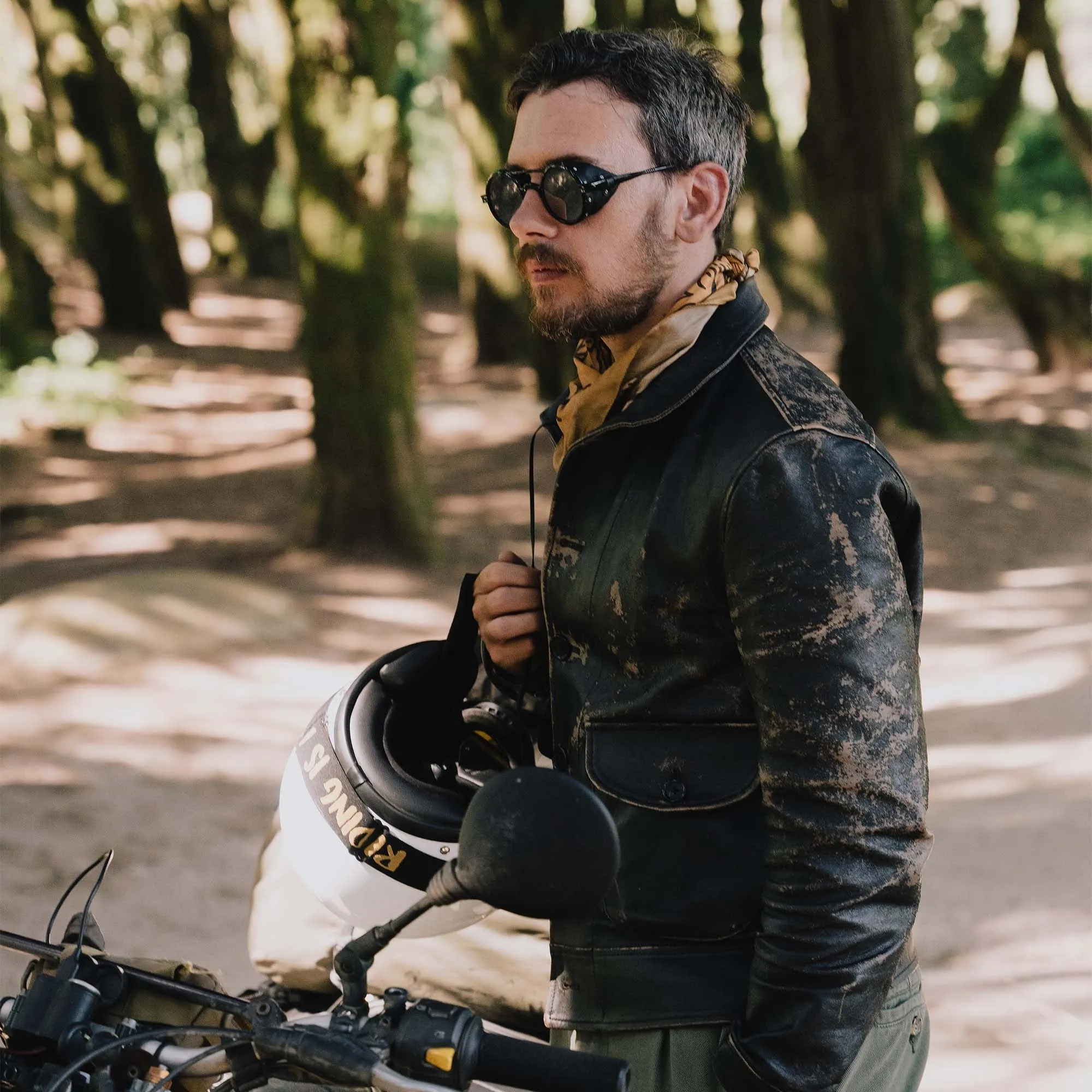 【Shangri-La Heritage】Cossack Black Tea-core 植鞣革茶芯小羊皮哥薩克外套 sold by Blue Beach Denim product image thumbnail 3