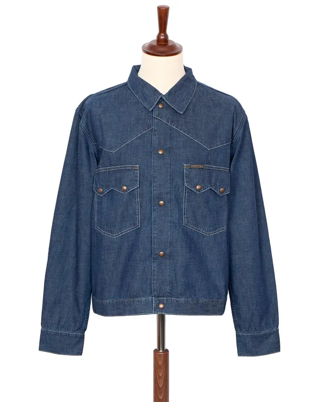 【Indigofera】Cooper Shirt Vintage Wash Military Chambray 8oz 復古水洗水手布西部外套 sold by Blue Beach Denim