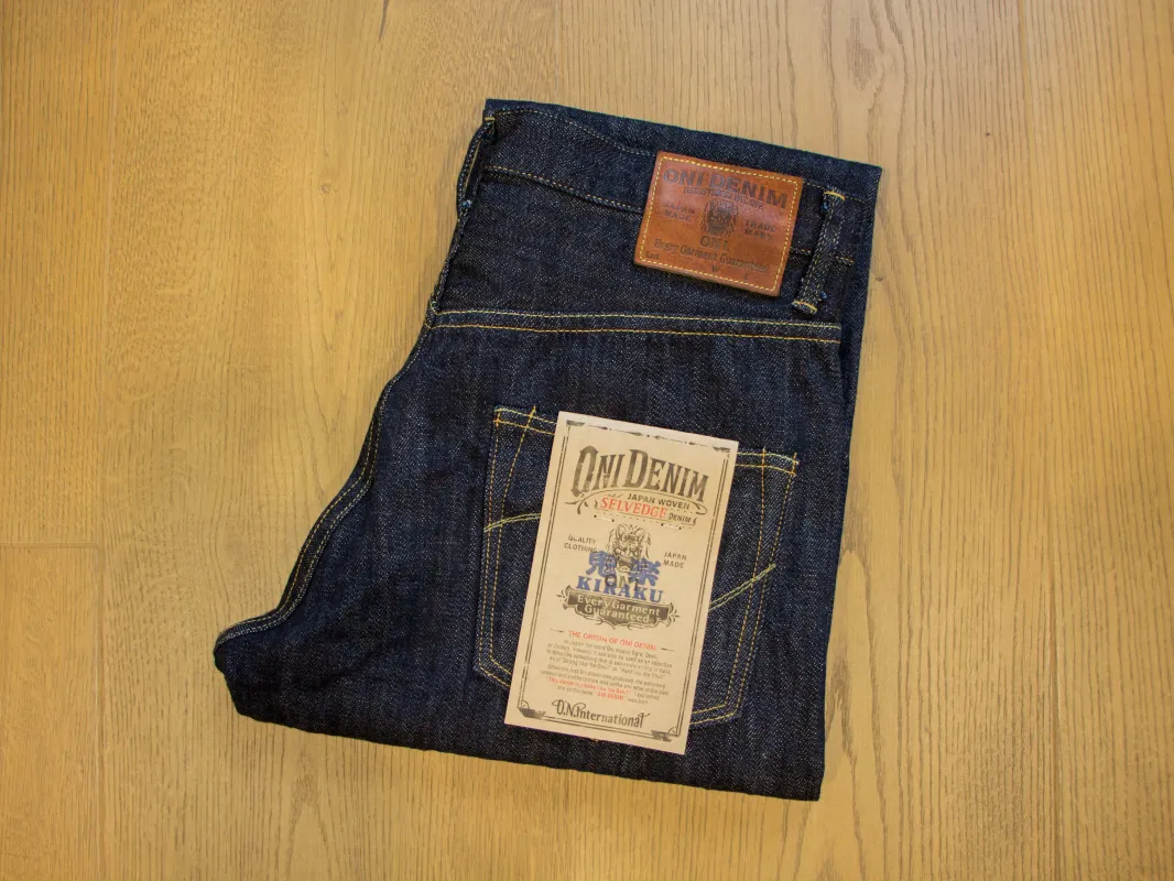 【ONI DENIM】702L-KIRAKU Natural Indigo Womens Jeans 12oz女版鬼樂輕磅數天然染直筒牛仔褲 sold by Blue Beach Denim