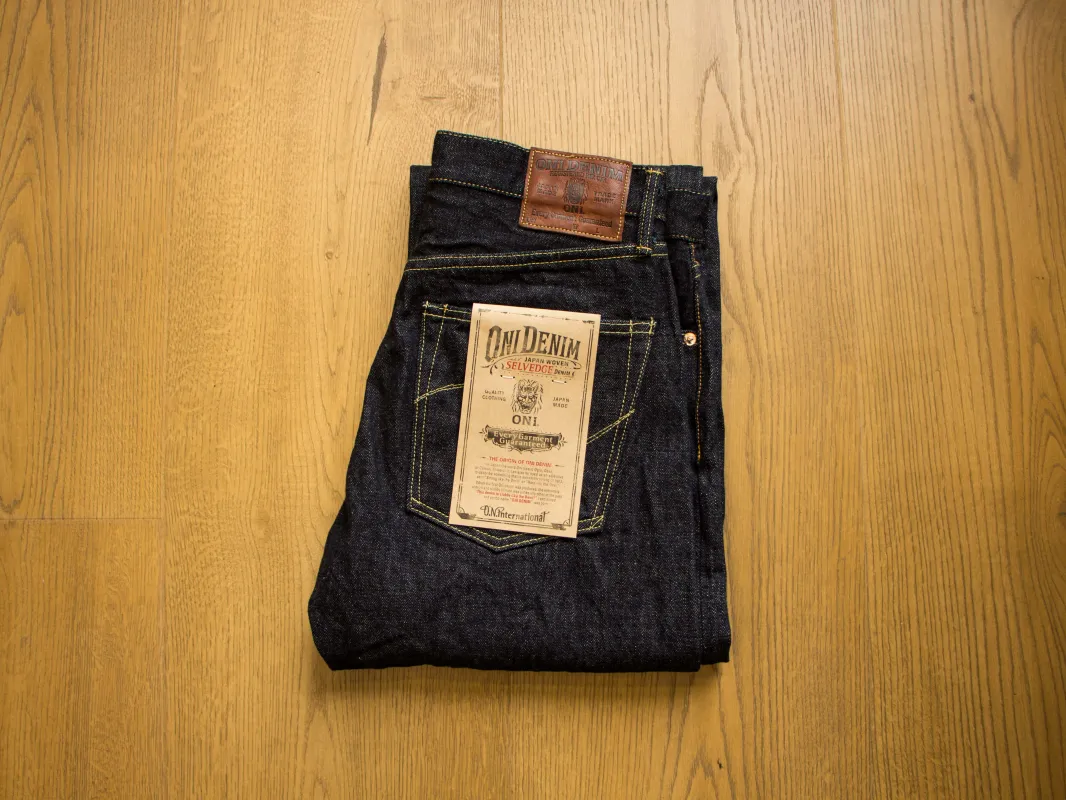 【ONI DENIM】200 Low Tension Wide Straight Jeans 15oz 超低張力復古寬直筒牛仔褲 sold by Blue Beach Denim