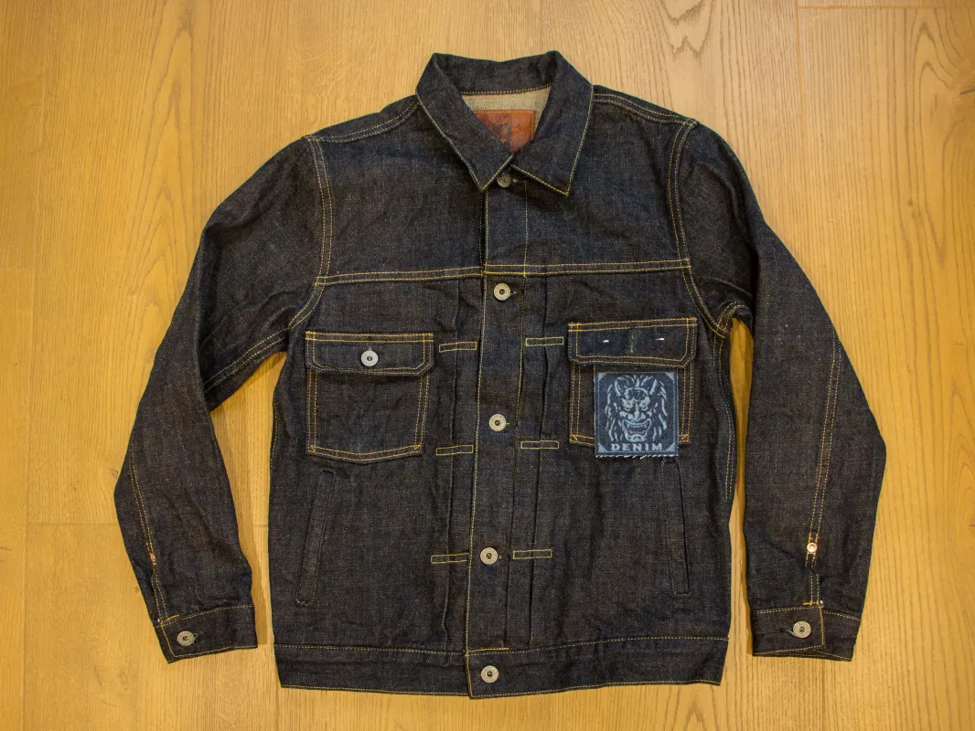 【ONI DENIM】2516P-14KBE Low Tension 14oz Type II Denim Jacket G3初代青鬼丹寧二代牛仔外套 sold by Blue Beach Denim