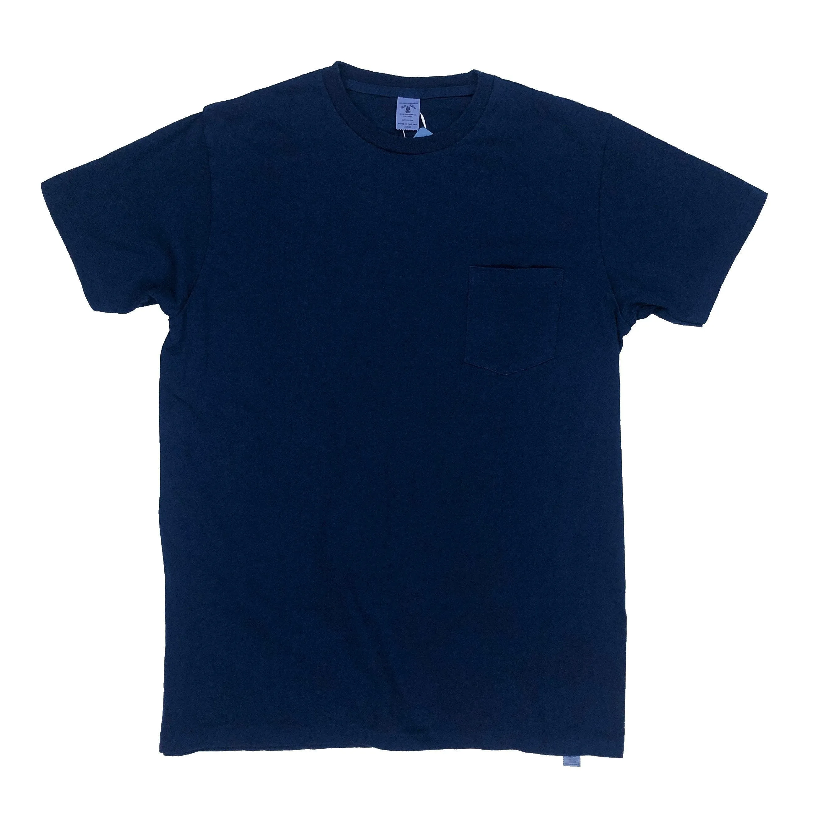 【Velva Sheen】1 Pac Crewneck Tee - Indigo/Indigo 藍染美製圓織素色短TEE sold by Blue Beach Denim