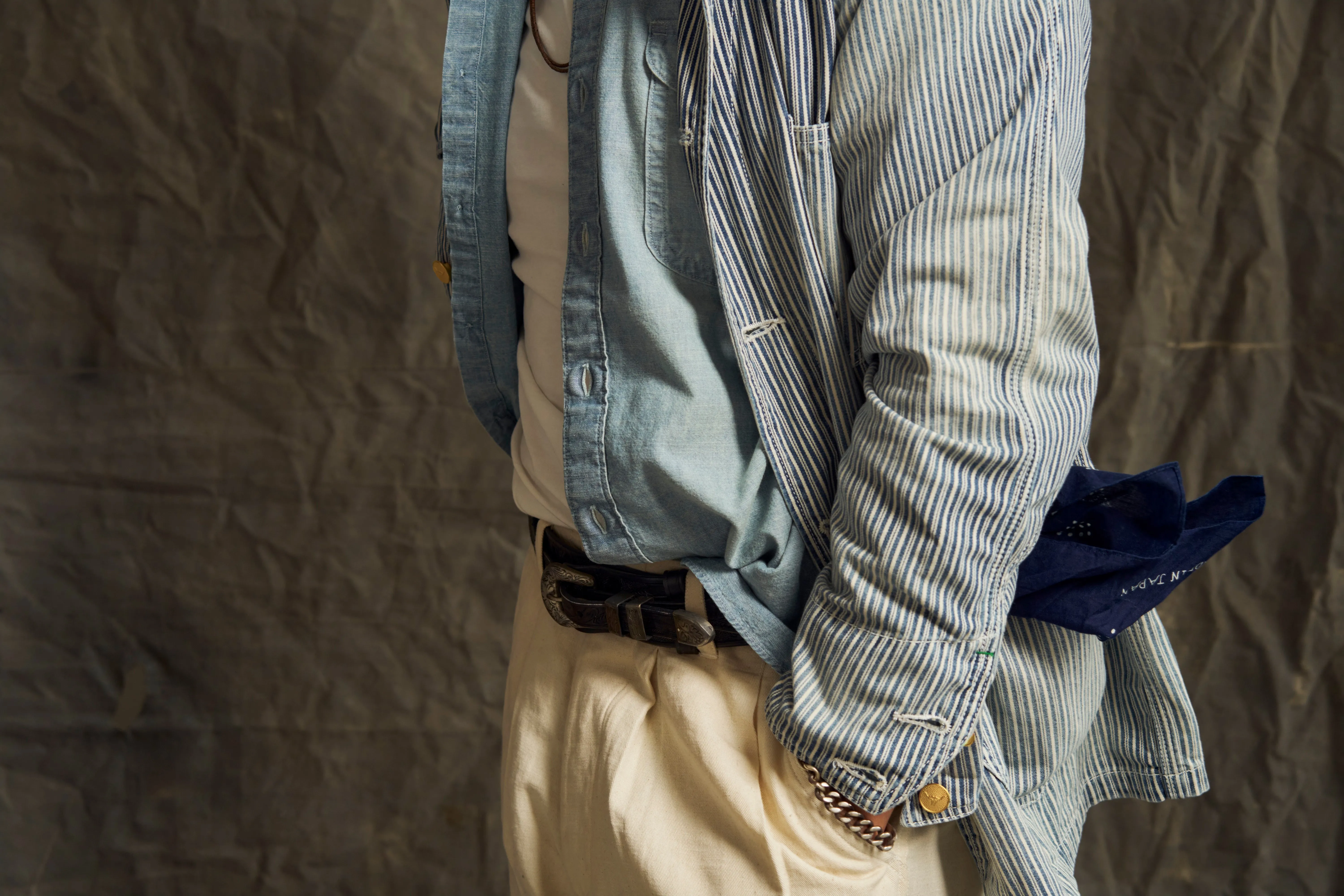 【WYTHE】Liberty Stripe Barn Jacket - Washed 復古水洗自由直條紋穀倉夾克 sold by Blue Beach Denim product image thumbnail 3