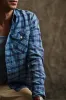 【WYTHE】Cotton/Linen Hometeam Plaid Workshirt - Indigo 藍染天絲棉西部襯衫 sold by Blue Beach Denim