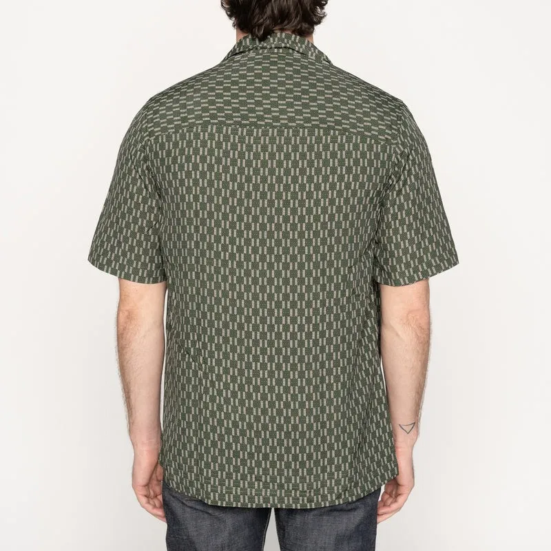 【Naked & Famous】Aloha Shirt Weave Print Green 復古織紋印花短袖襯衫 sold by Blue Beach Denim product image thumbnail 4