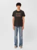 【Nudie Jeans】Roy Boogie T-Shirt Antracite 瘋狂藍調煤灰色Tee sold by Blue Beach Denim
