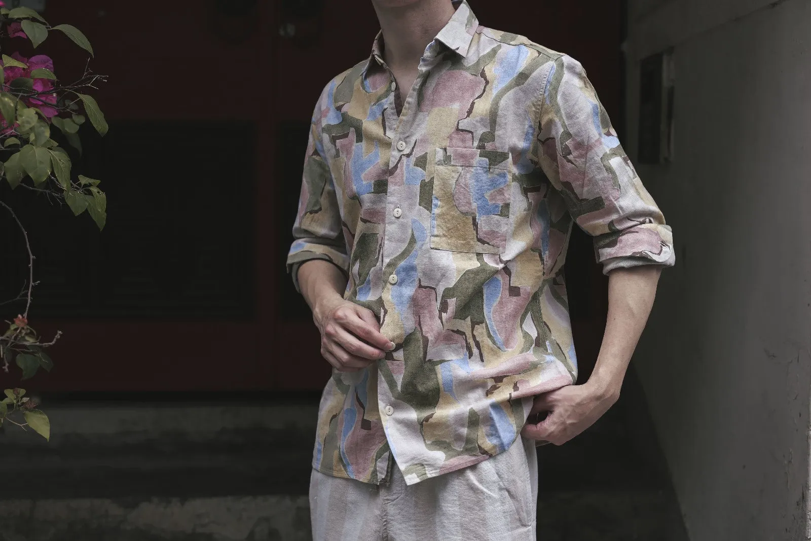 【ABCL Garments】CALI Pale Print Shirt 中世紀抽象風格花襯衫 sold by Blue Beach Denim