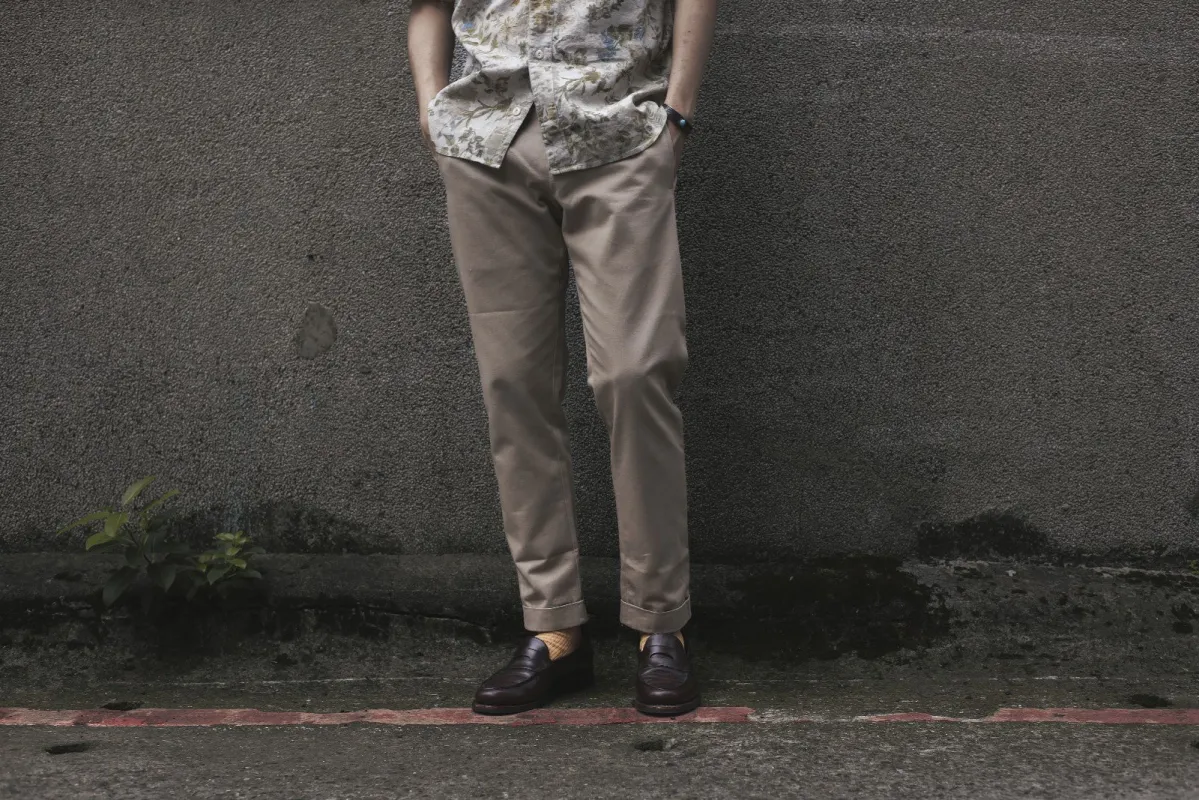 【ABCL Garments】PAUL gabardine Beige 卡其色華達呢合身長褲 made by Blue Beach Denim