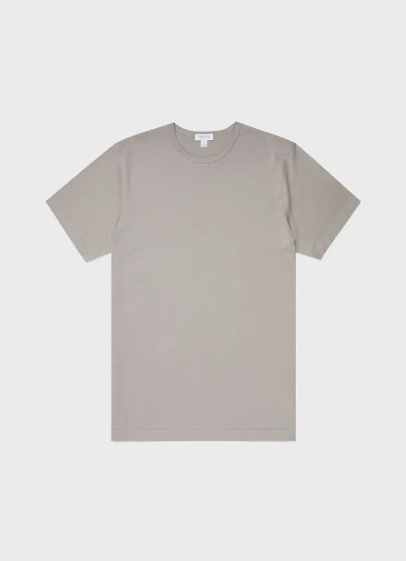 【Sunspel】SS Crew Neck T-Shirt Mid Grey 米灰色頂級匹馬棉經典短袖Tee sold by Blue Beach Denim