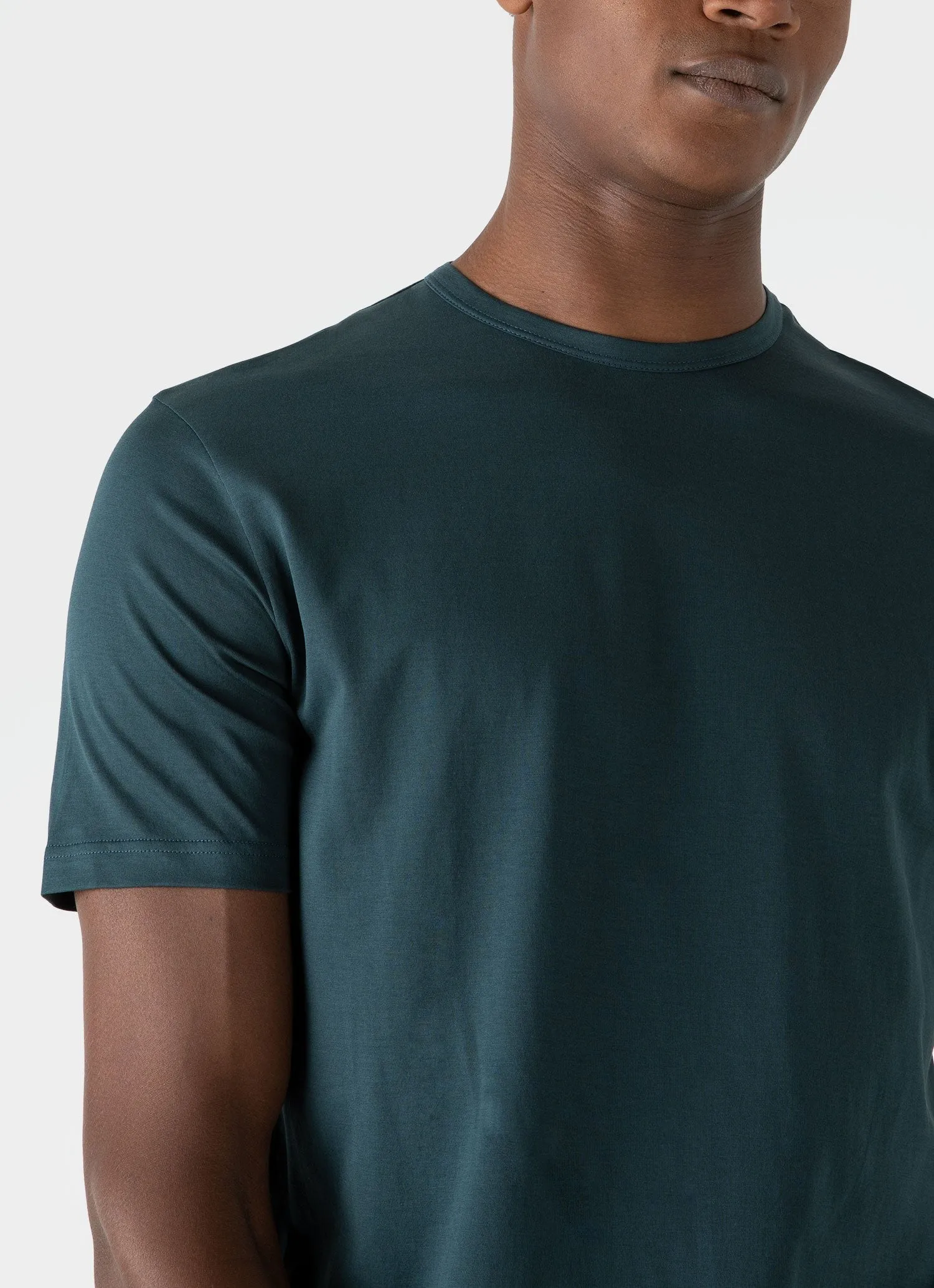 【Sunspel】SS Crew Neck T-Shirt Peacock 孔雀綠頂級匹馬棉經典短袖Tee sold by Blue Beach Denim product image thumbnail 4